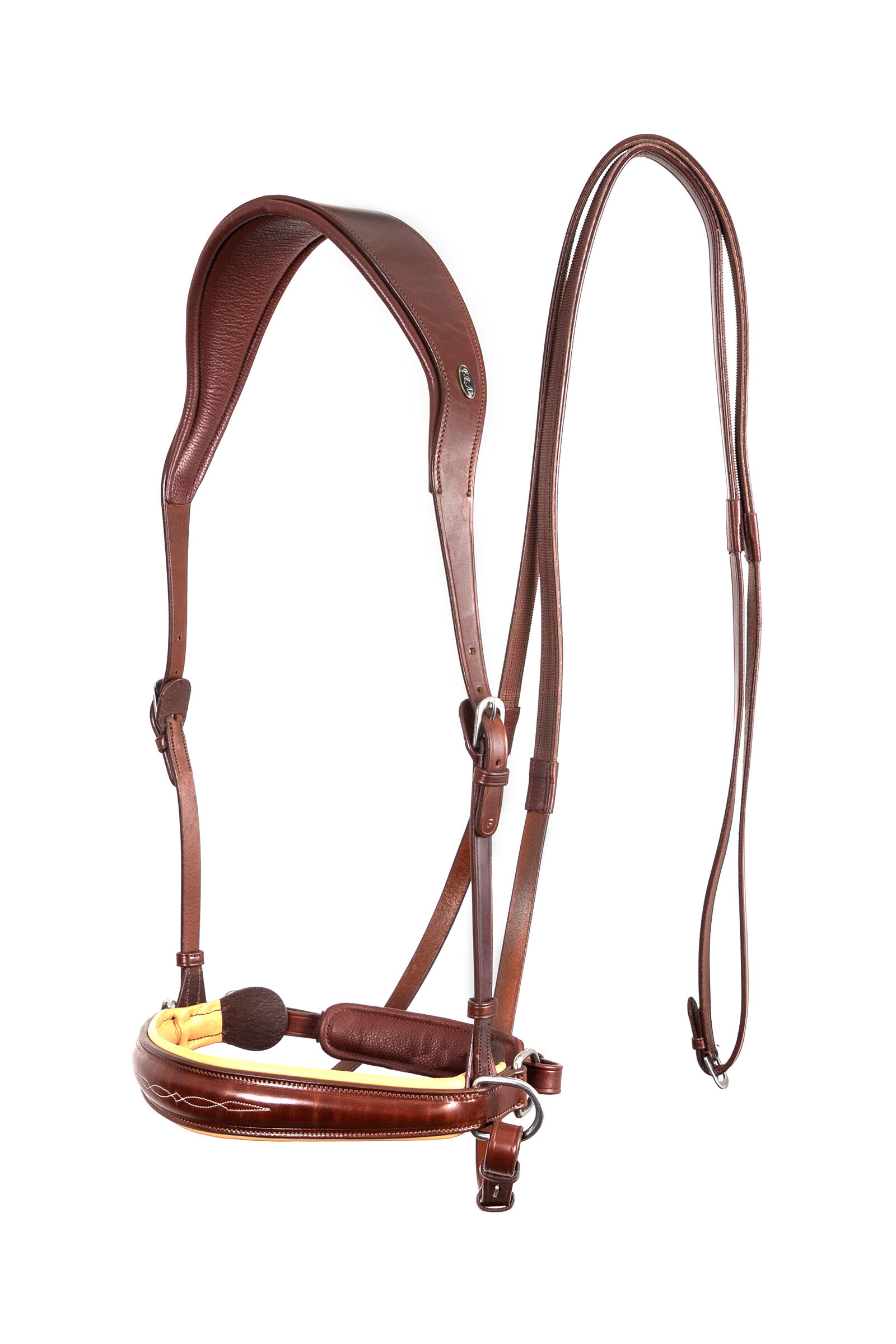 F.R.A. Freedom Riding Articles Alizée Mistral bitloos hoofdstel met teugels (system 3), Dark Brown, F
