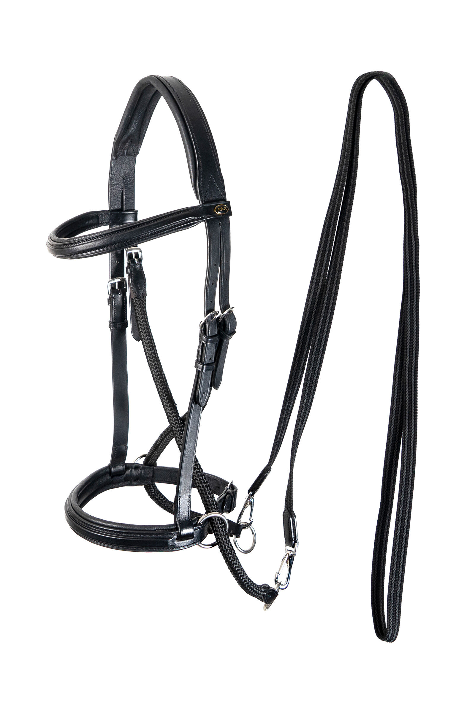 F.R.A. Freedom Riding Articles Dietsji bettlöst träns med tyglar (System 5), Black, F