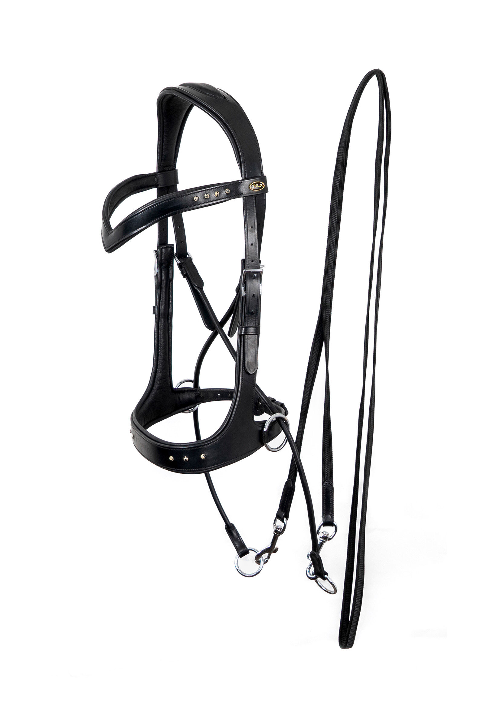 F.R.A. Freedom Riding Articles Glory bitloos hoofdstel met teugels (system 5), zwart, Black, C