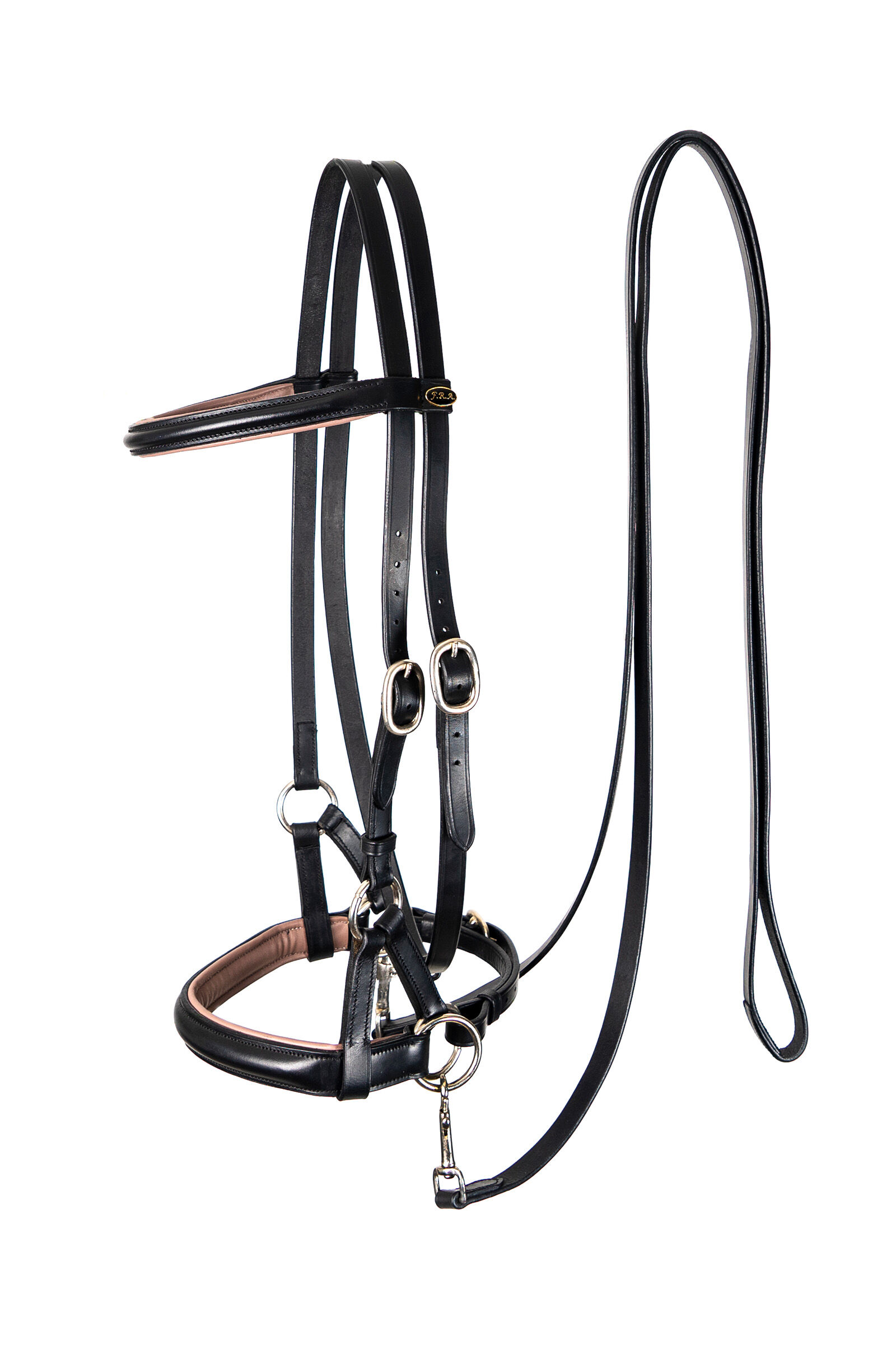 F.R.A. Freedom Riding Articles Pardoes de Luxe Sidepull With Reins (System 3), Black/Gray, F