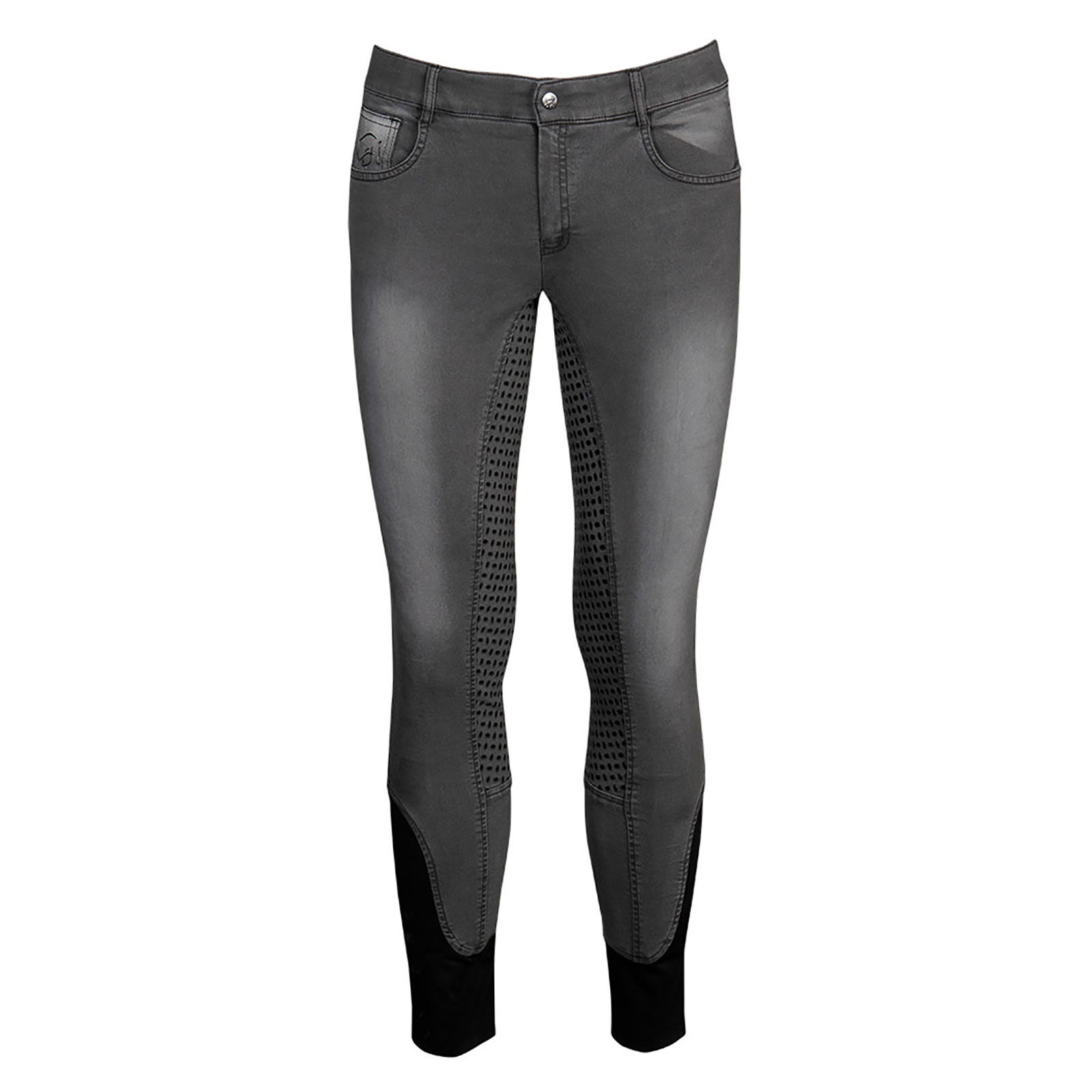 Harry's Horse Children's Breeches Liciano Denim Full Grip, Black, 152