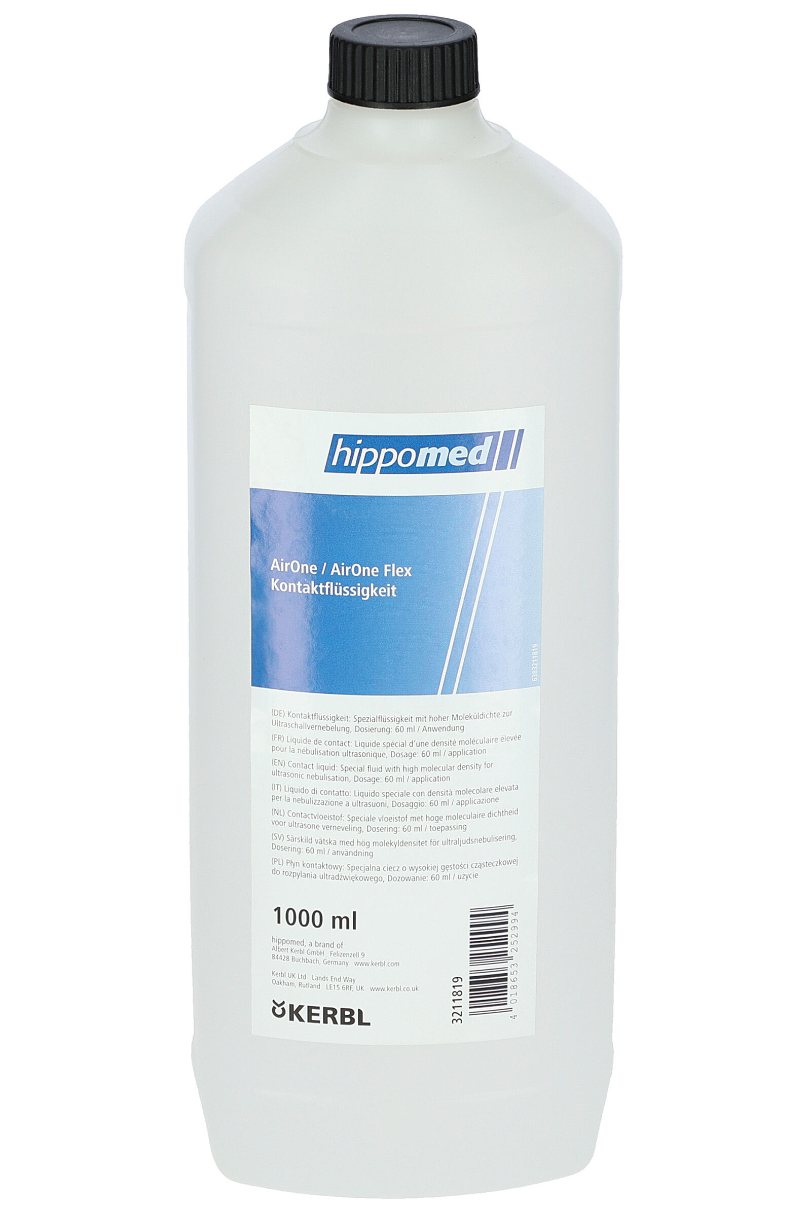 Hippomed Kontaktfolyadék AirOne Inhalátorhoz, 1.000 ml, WH/AB, ONE SIZE