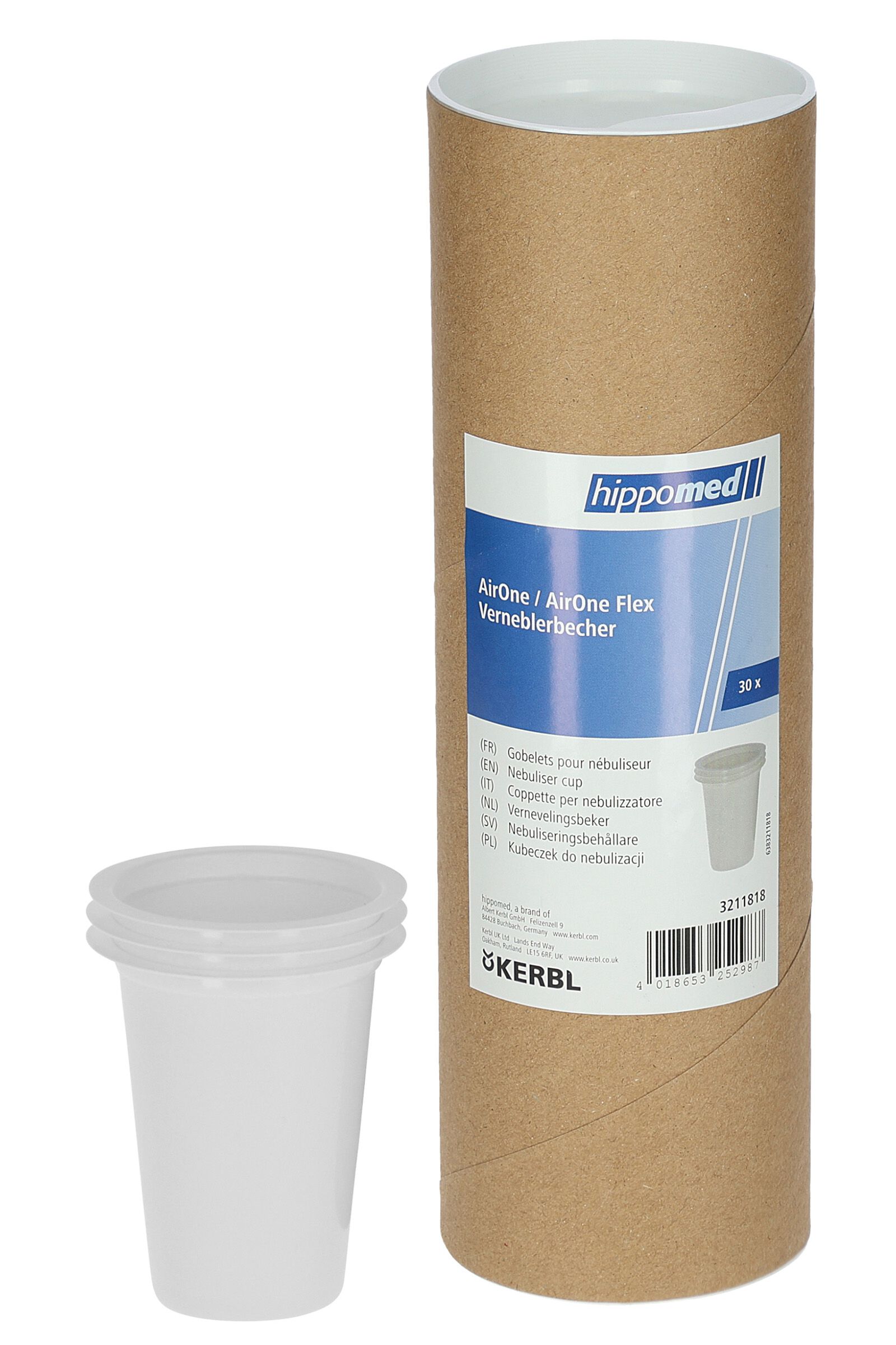 Hippomed nebulisatorkoppar för Air One / AirOne Flex, 30 st., WH/AB, ONE SIZE