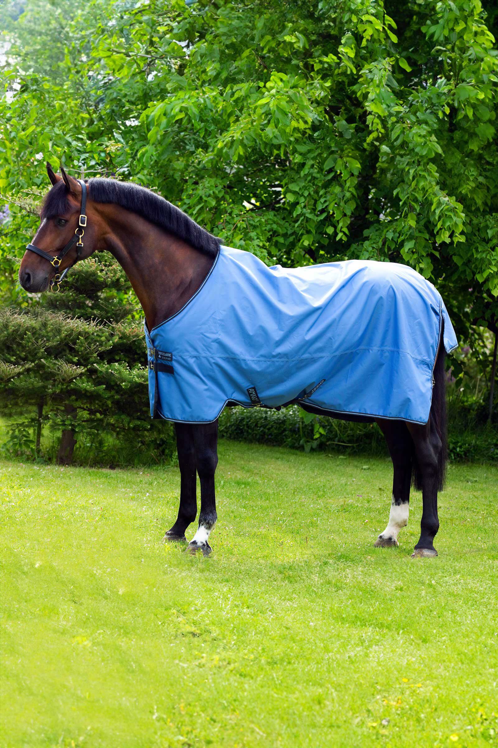 Horseware Amigo Hero 900 couverture d'extérieur, 50g, Colony Blue/Gunmetal, 145