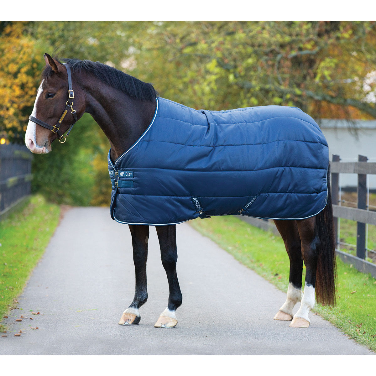 Horseware Amigo Insulator Stalldecke, 350g  Dark Blue/Dark Blue 140 unisex product