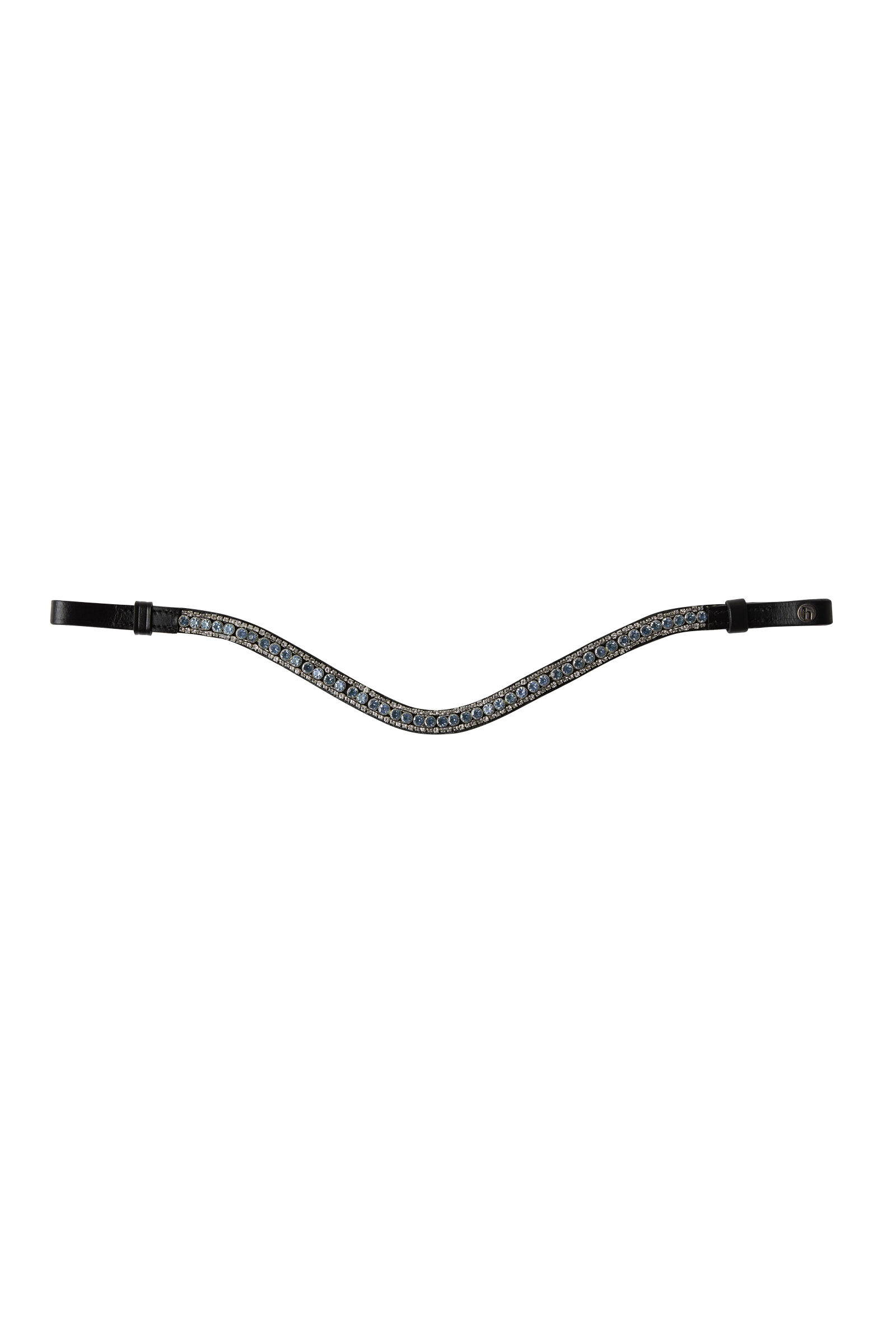 Horze Columbia Brow Band with Crystals, Black/Light Blue, P