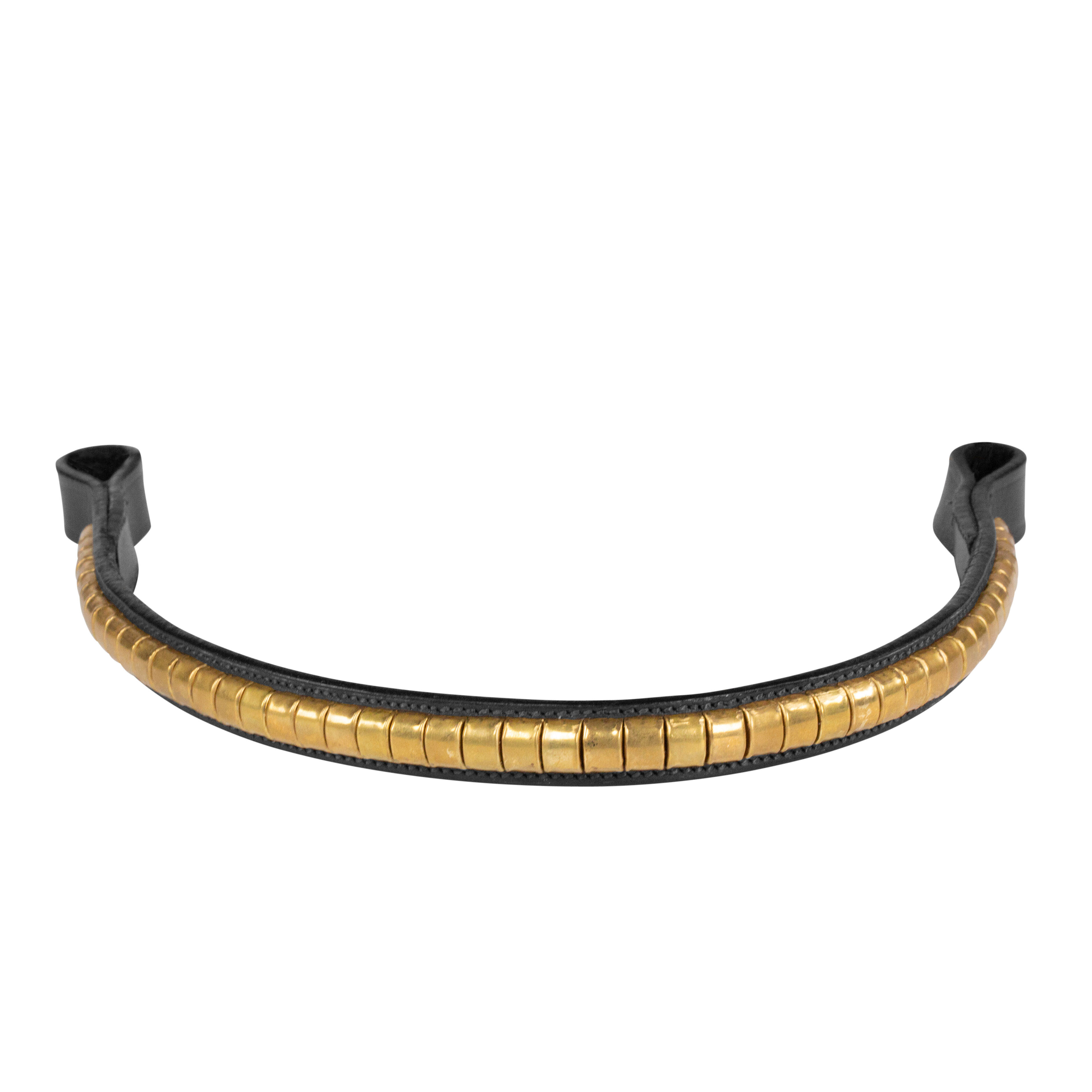 Horze Messing Clincher Stirnriemen  Black/Brass F
