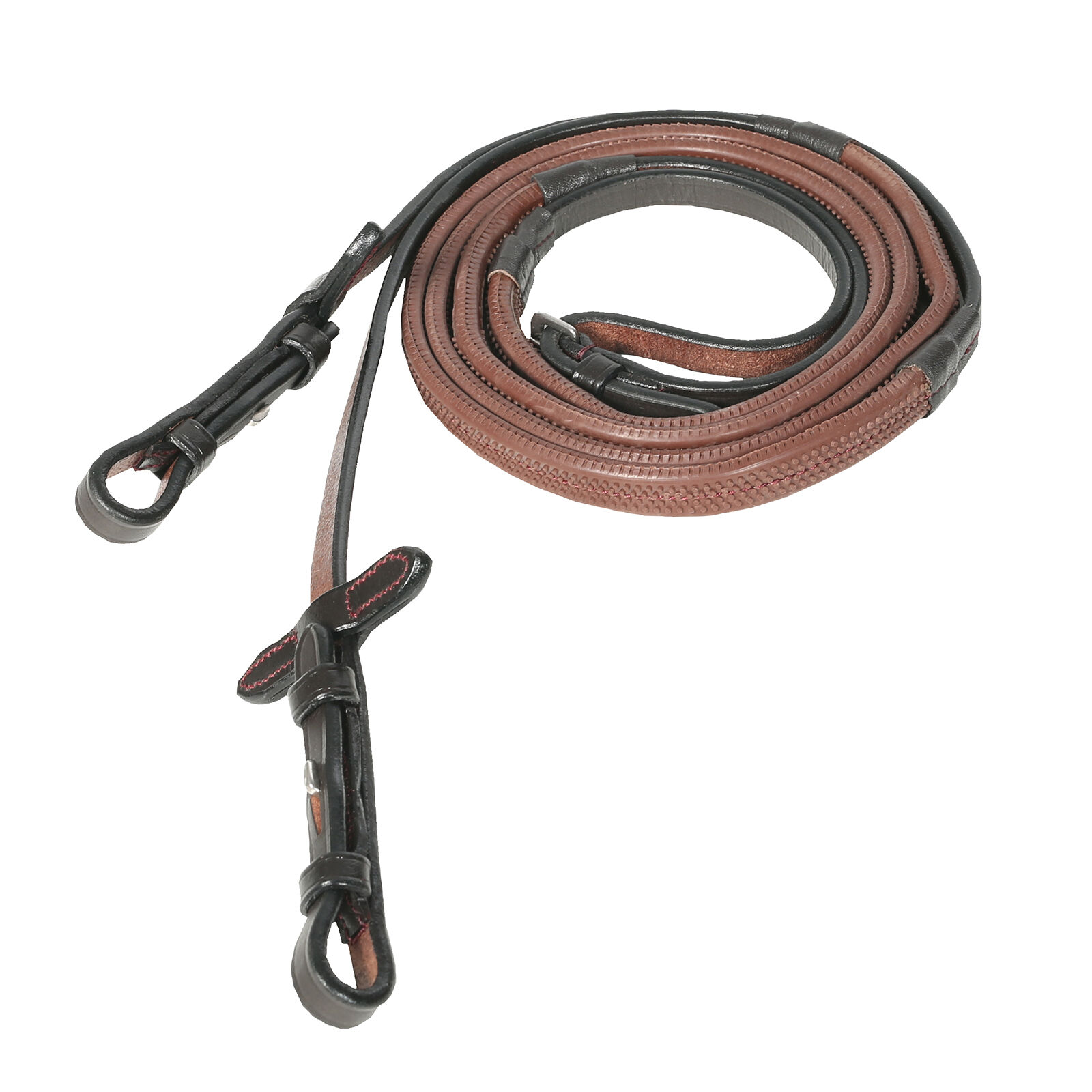 Rênes caoutchouc Fine Prise Horze, Dark Brown, F