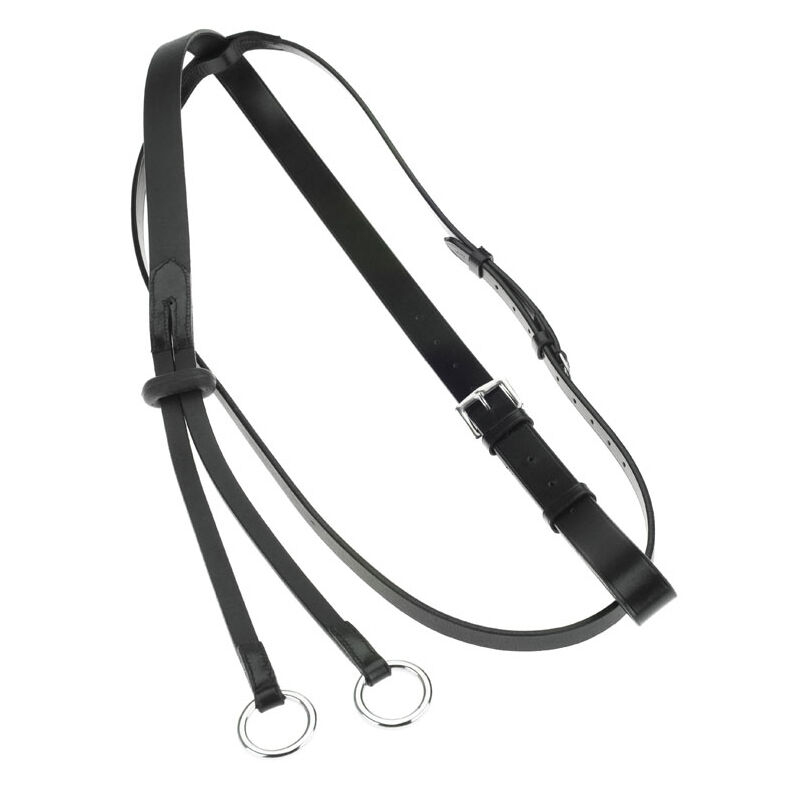 Horze Leather Martingale, Black, P