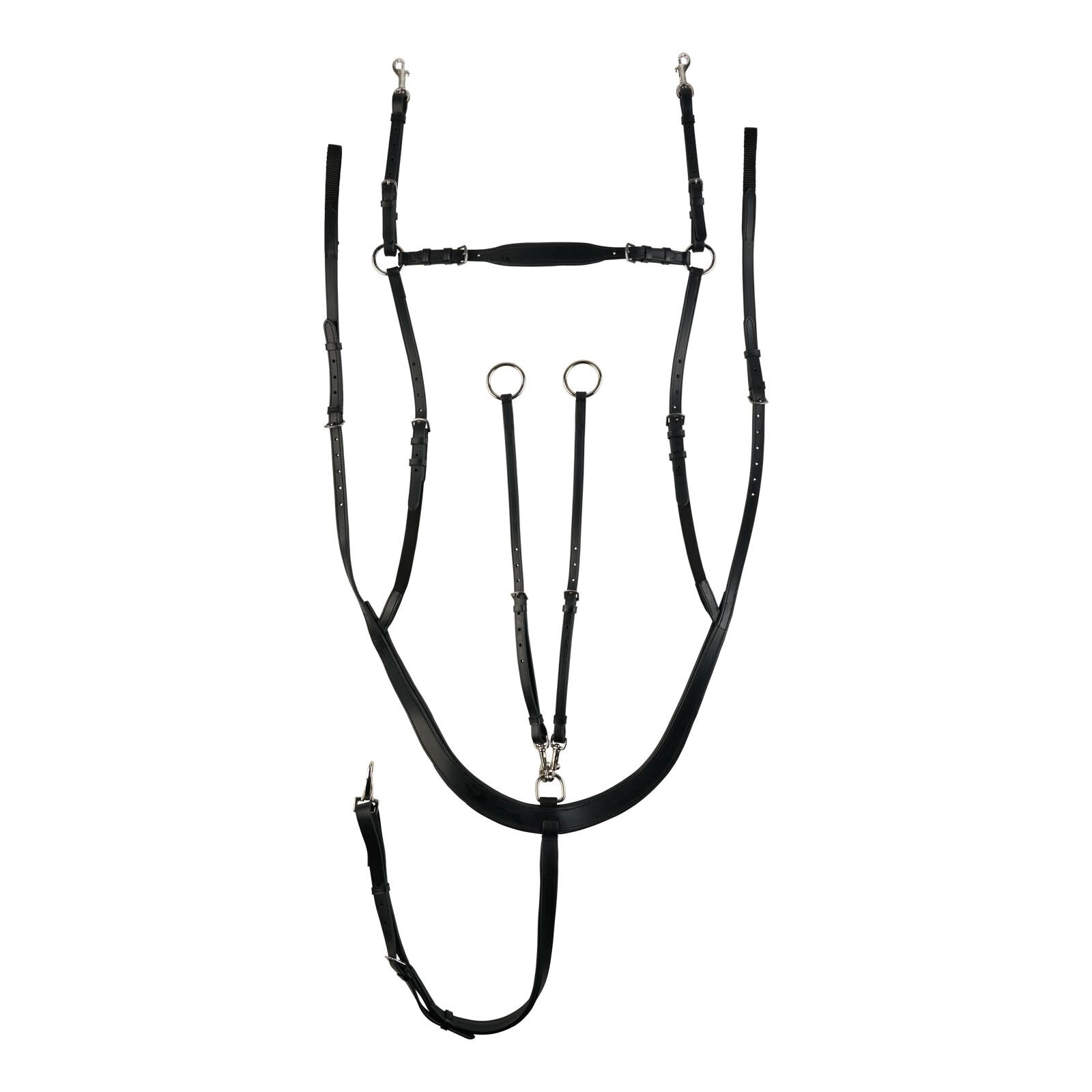 Horze Belgravia Breastplate with Combined Martingale, Black, F