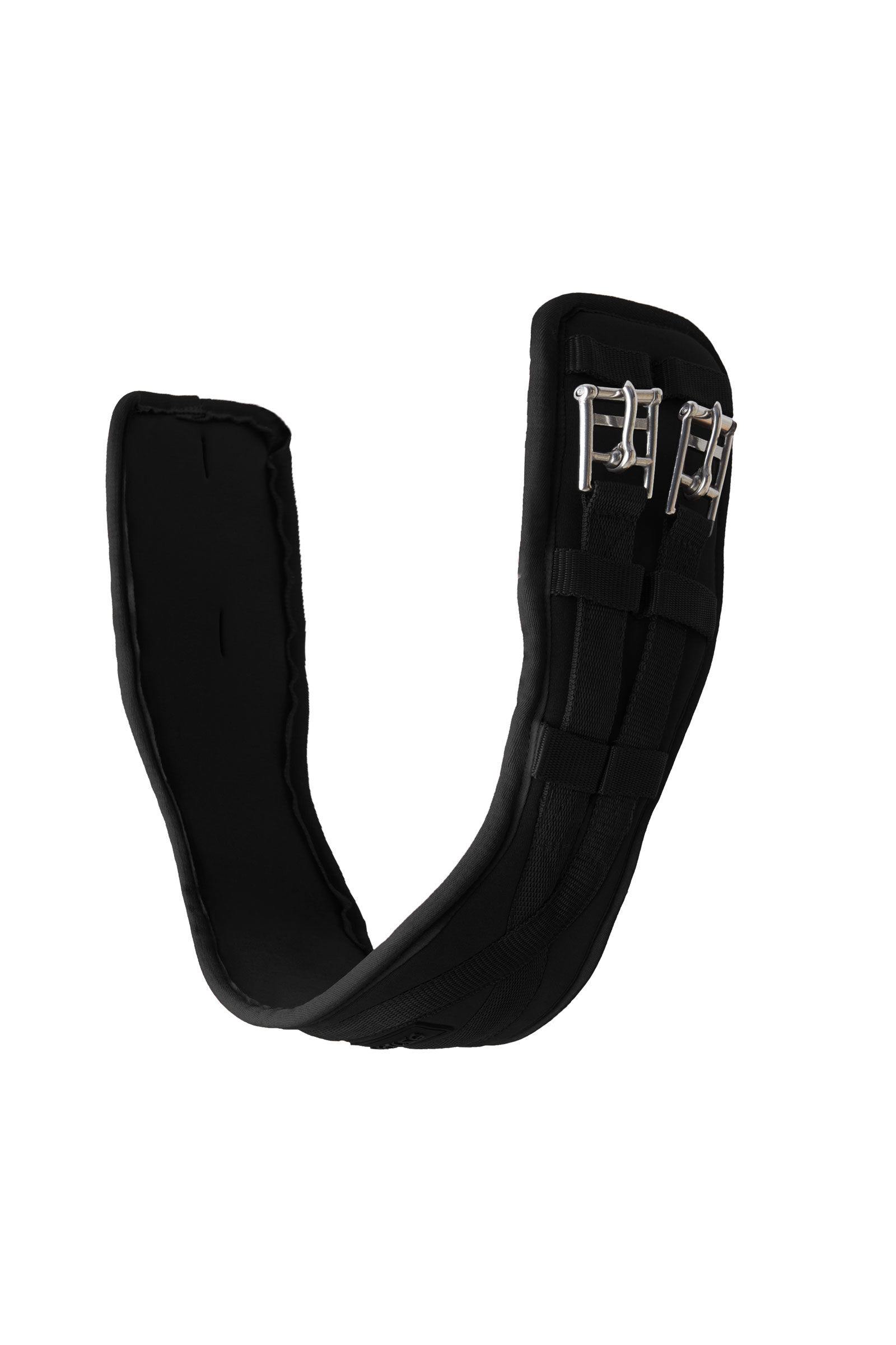 Horze Samara Shaped Neoprene Dressage Girth with Elastic, Black, 70
