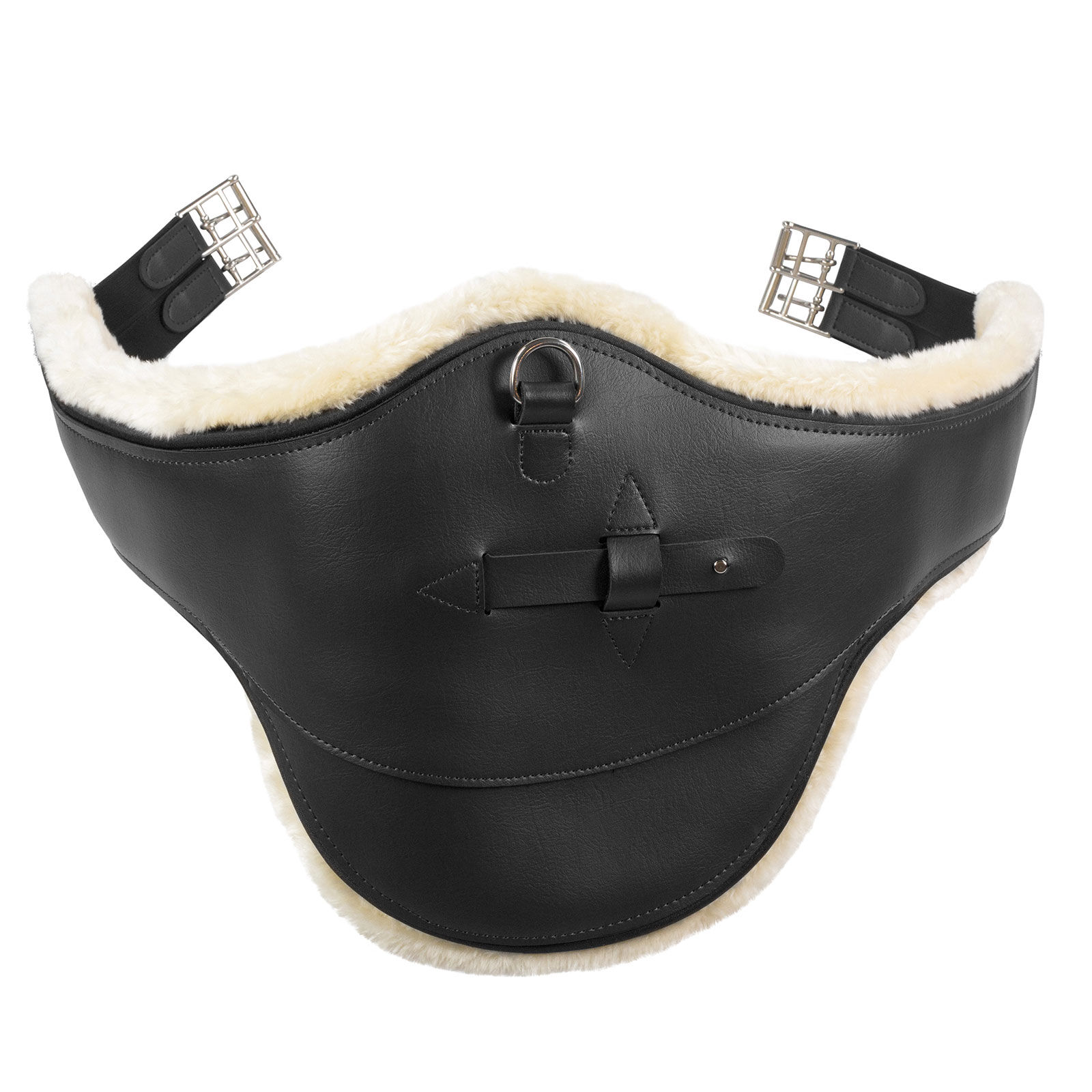 Sangle à bavette Horze Atlanta avec doublure velours, Black, 110