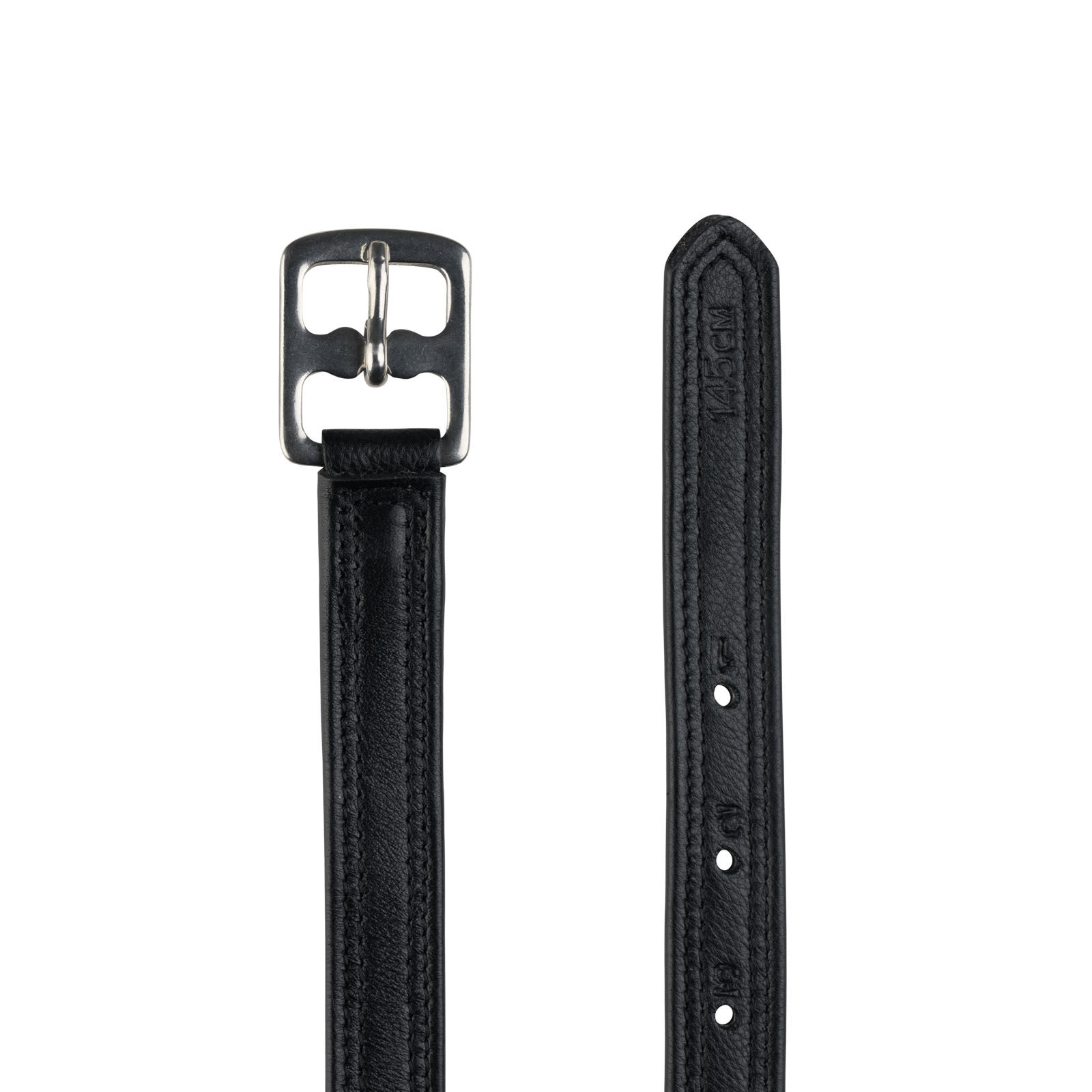 Étrivières cuir Horze avec nylon, Black, 110