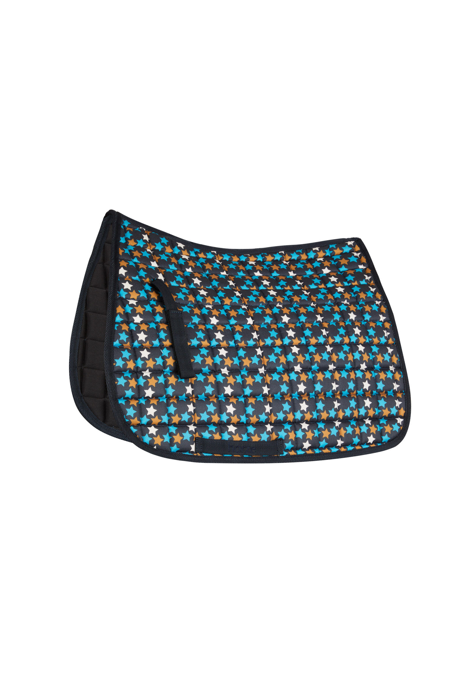 Tapis de selle mixte Horze Alex avec impression Étoile, poney, Dark Navy/ Star Print, P