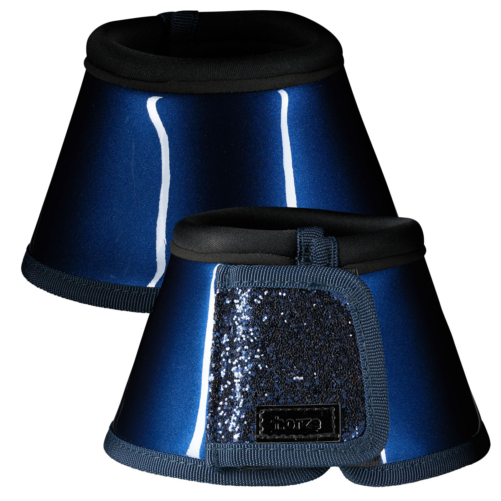 Horze Bell Boots with Glitter, DB/AB, XL