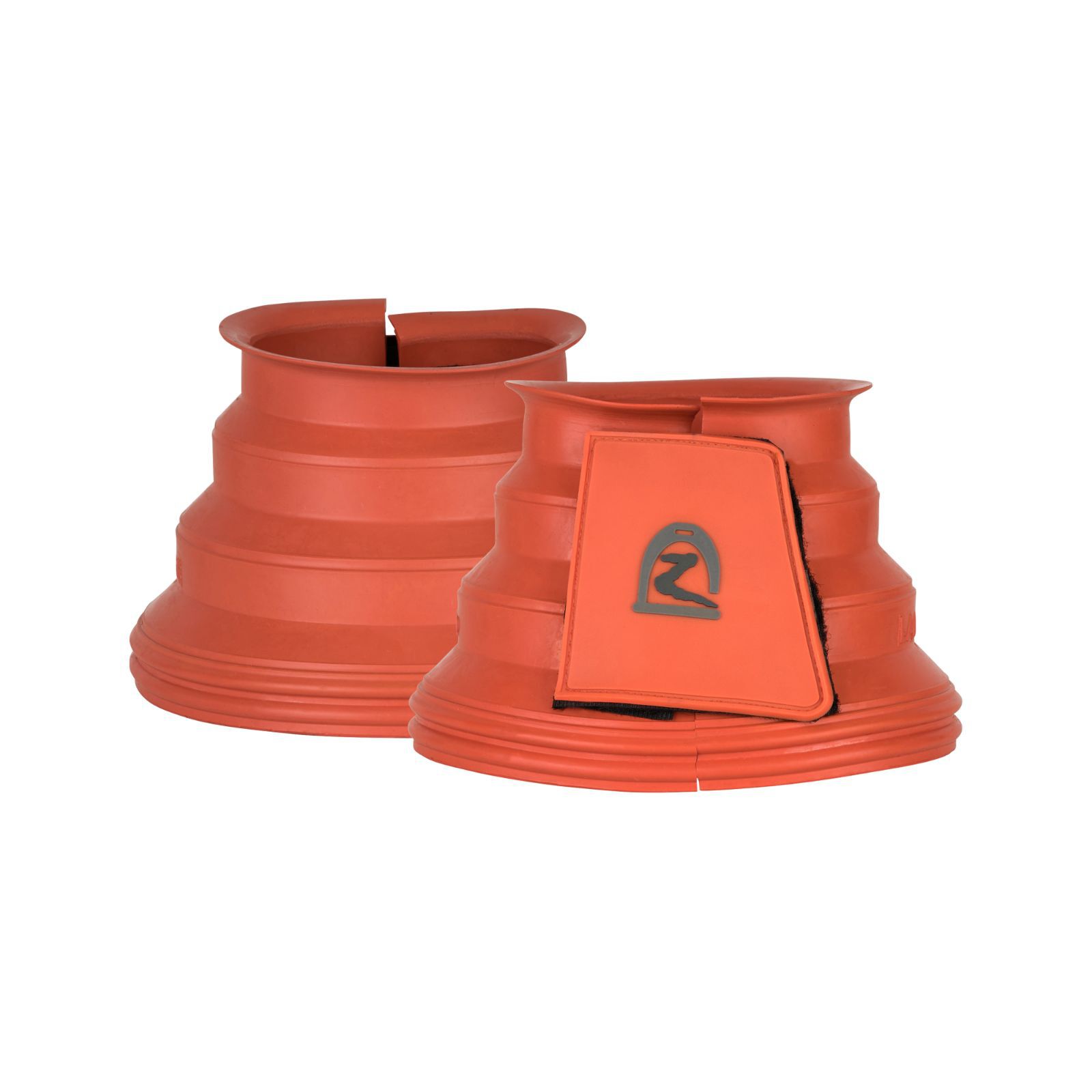 Horze Rubber Guard Bell Boots, OR/B, S