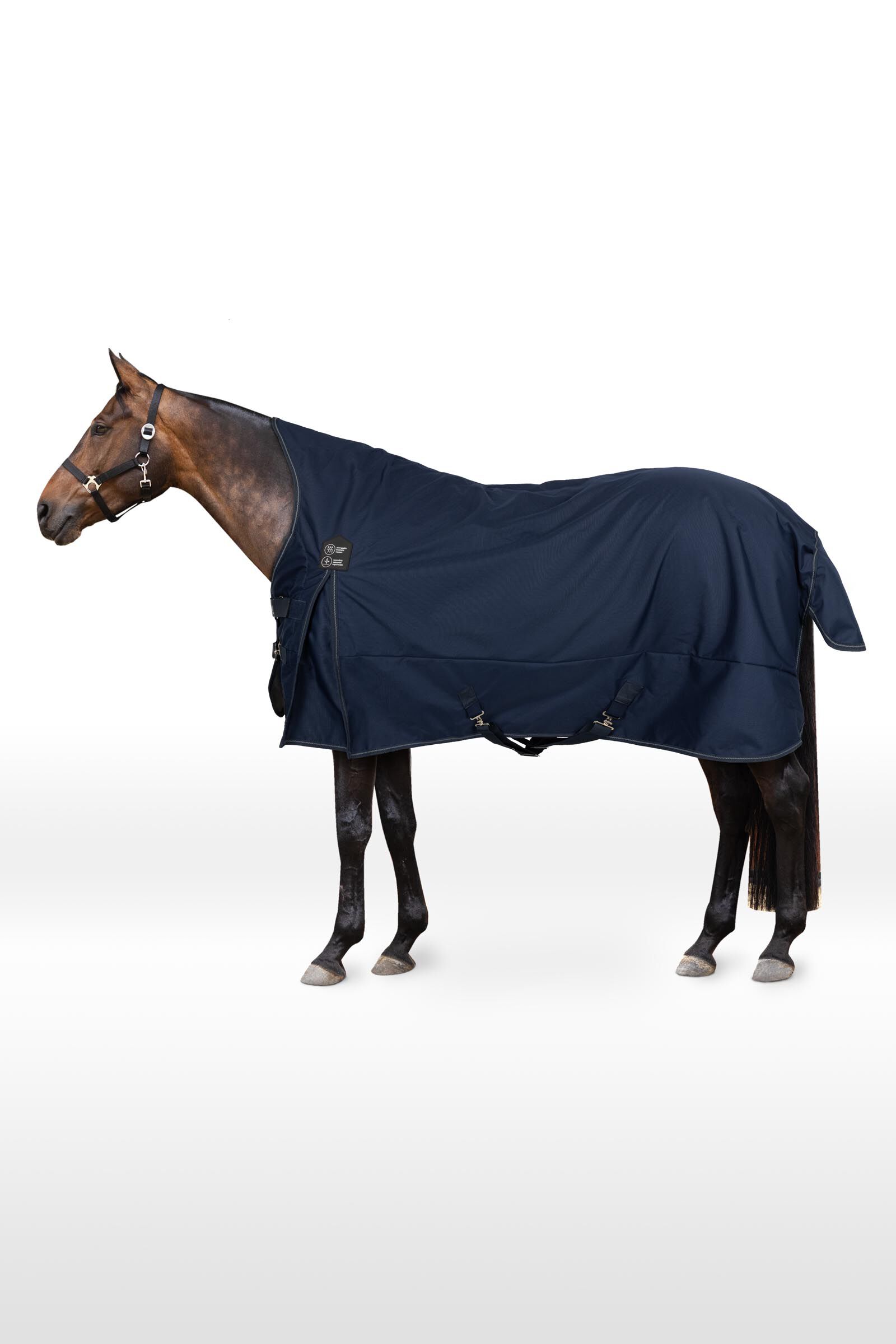 Horze Avalanche Kültéri Takaró Magasított Nyakkal és Polárbéléssel, Peacoat Dark Blue, 145