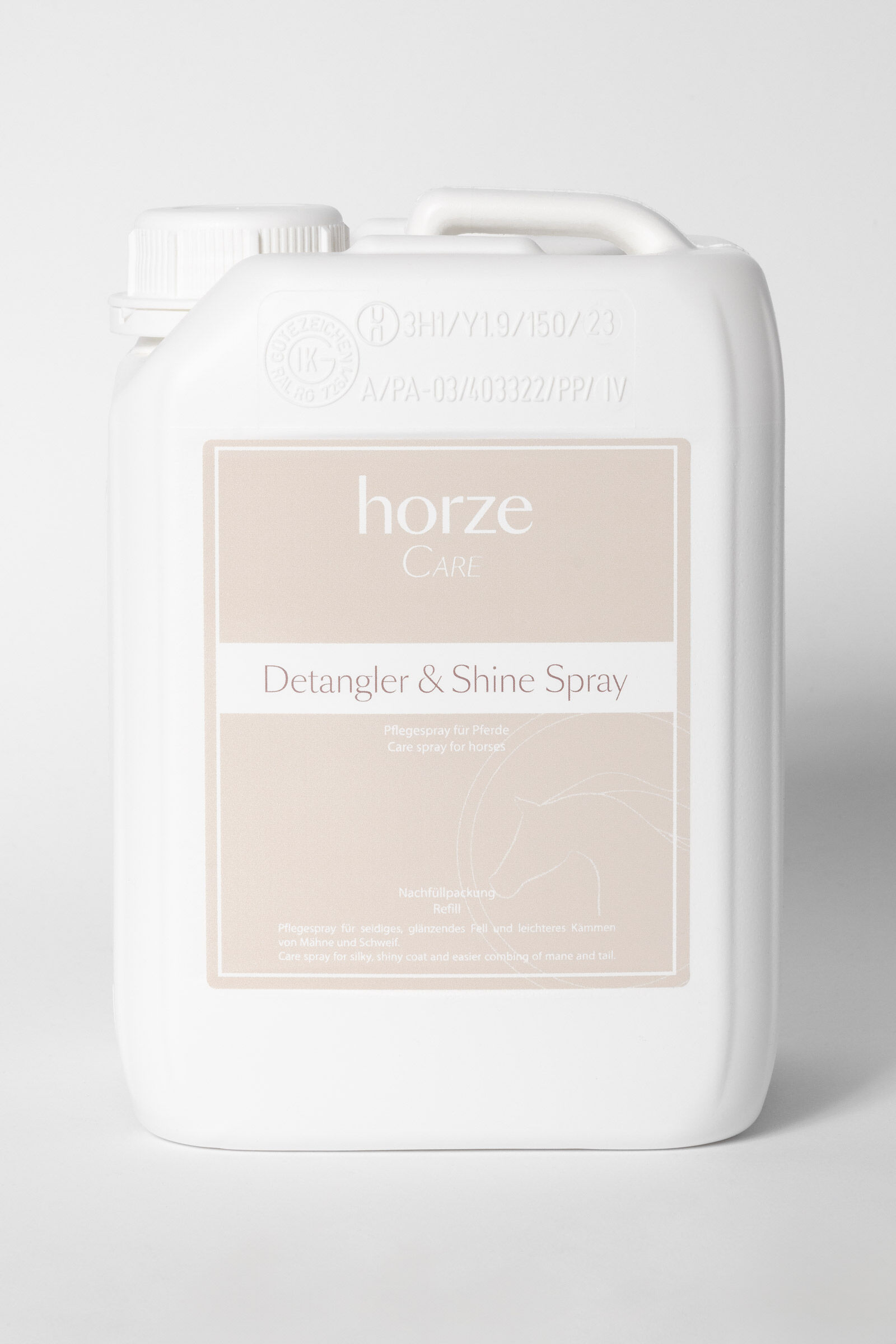 Horze Ricarica per spray districante e lucidante da 2,5 l, Mauve Chalk (light pink), 2.5