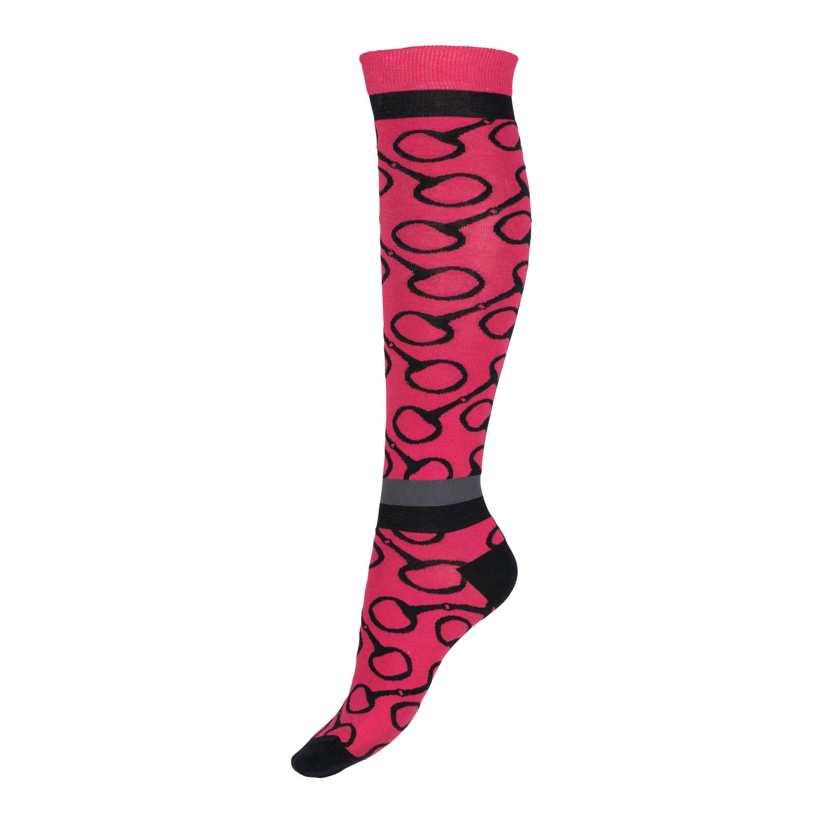 Horze Jacquard Strick-Reitsocken Virtual Pink/ Black 36/38 Frauen