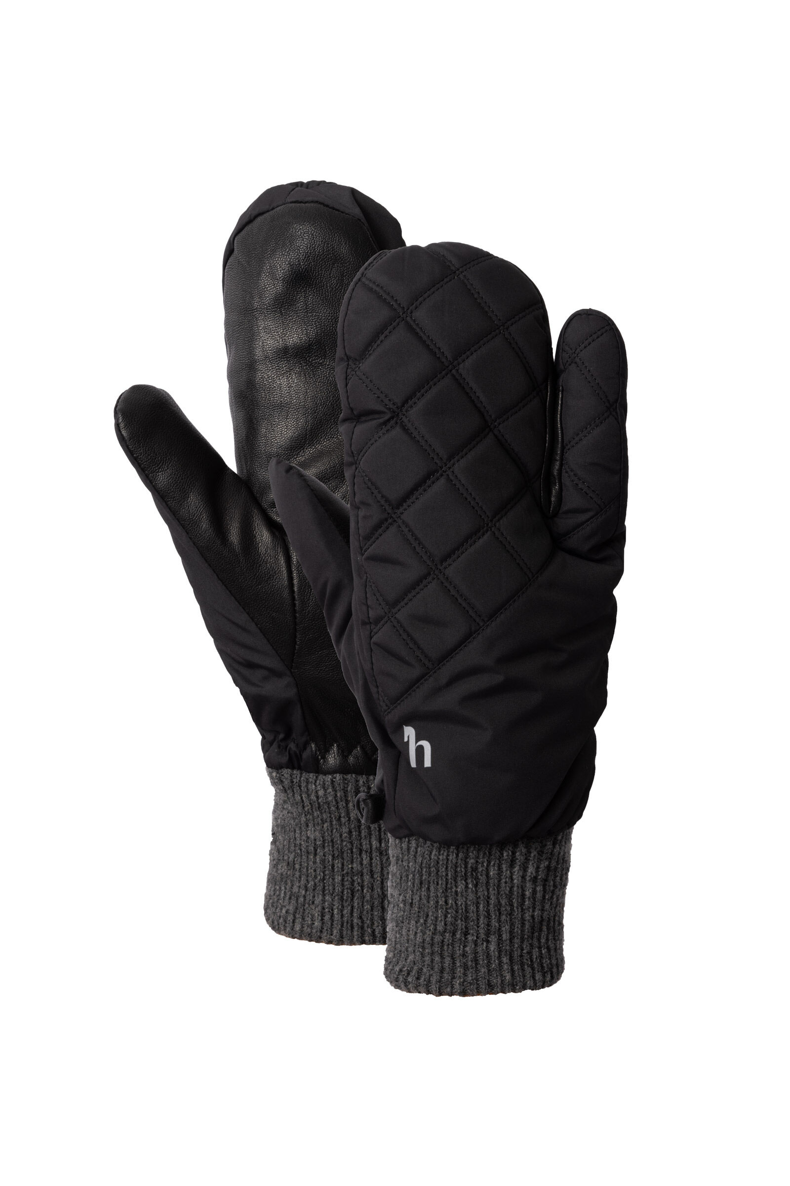 Horze vadderad 3-fingervintervante, Black, 9