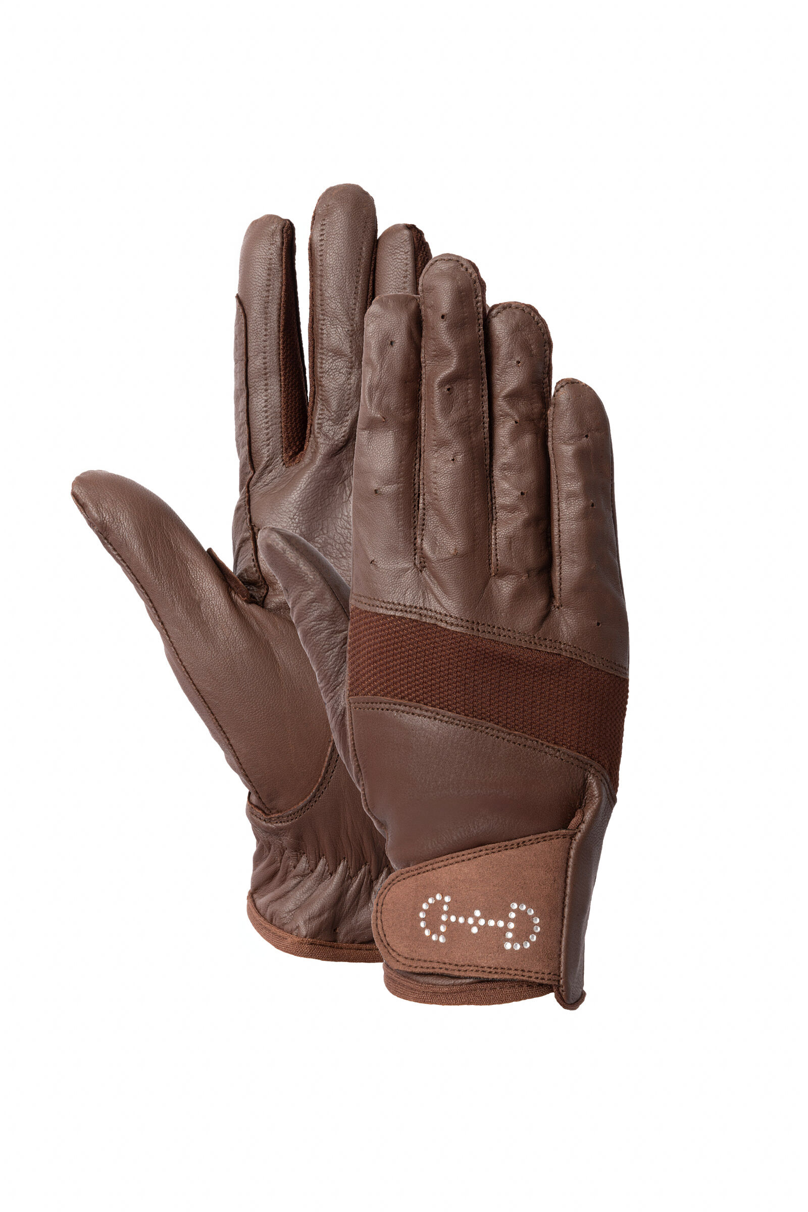 Horze Handschoenen met leer en gaas, dames