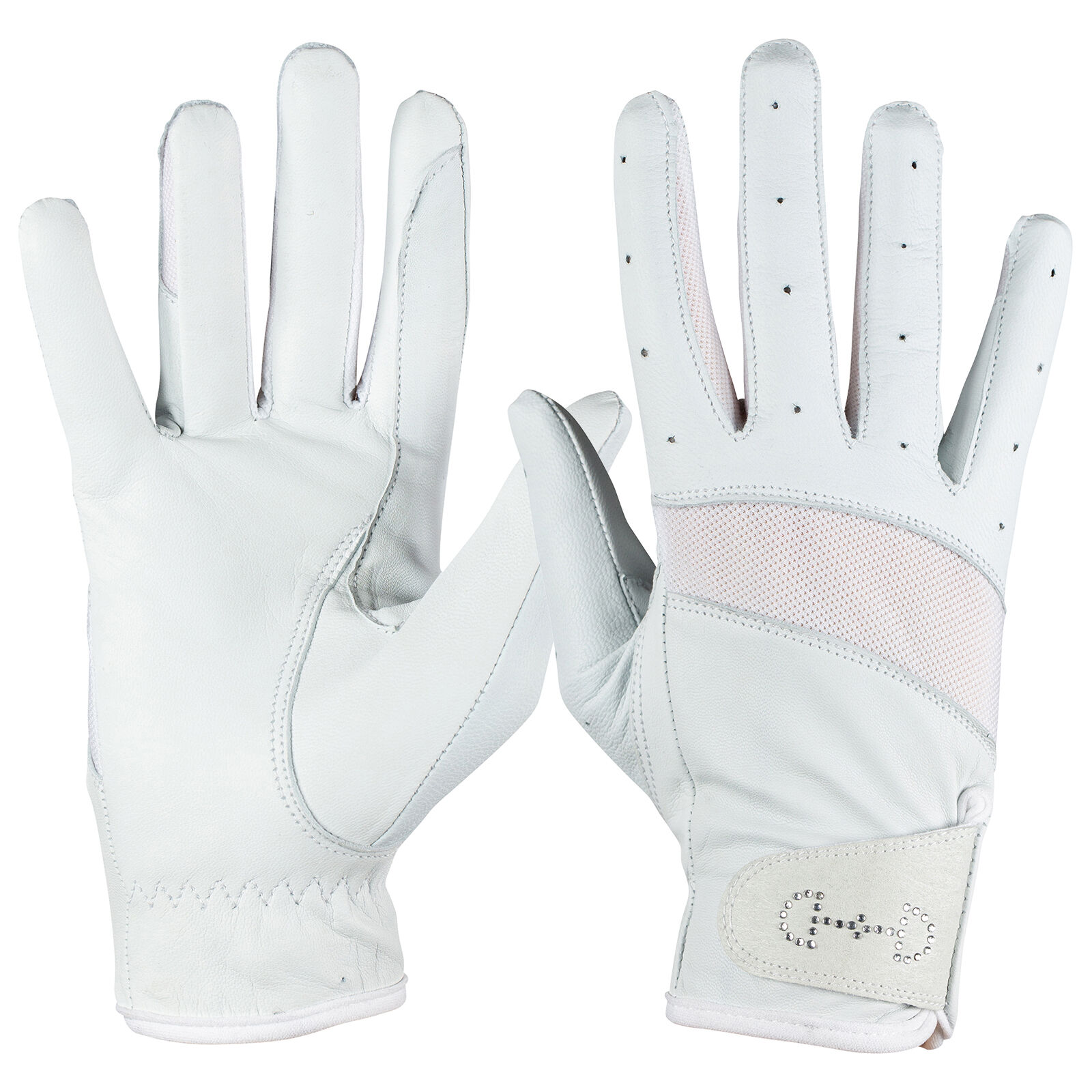 Horze Women's Leather Mesh Riding Gloves