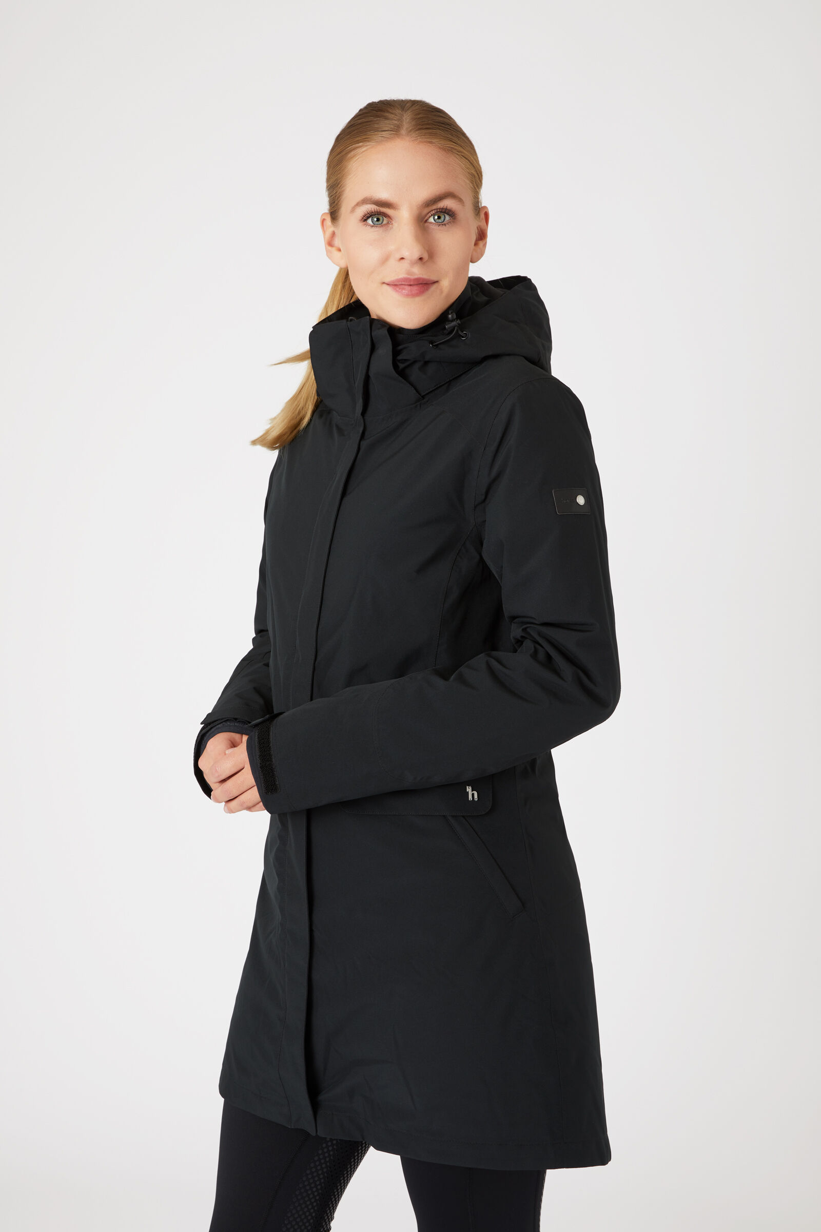 Parka doudoune hybride Horze Isabella 3 en 1, femme, Black, 40