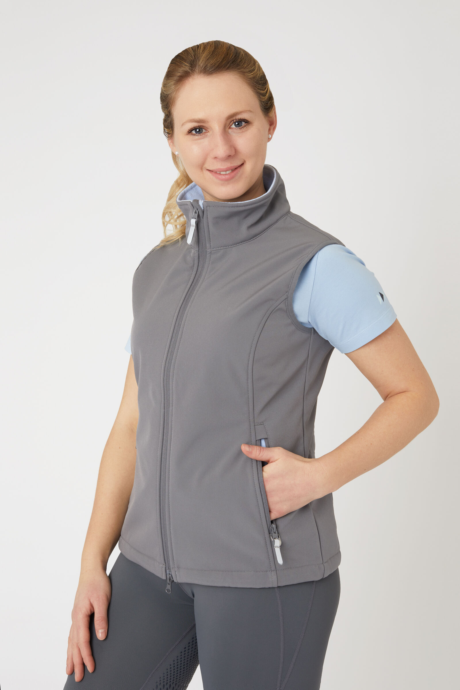 Horze Trisha Damen Softshellweste  Smoked Pearl Grey 34