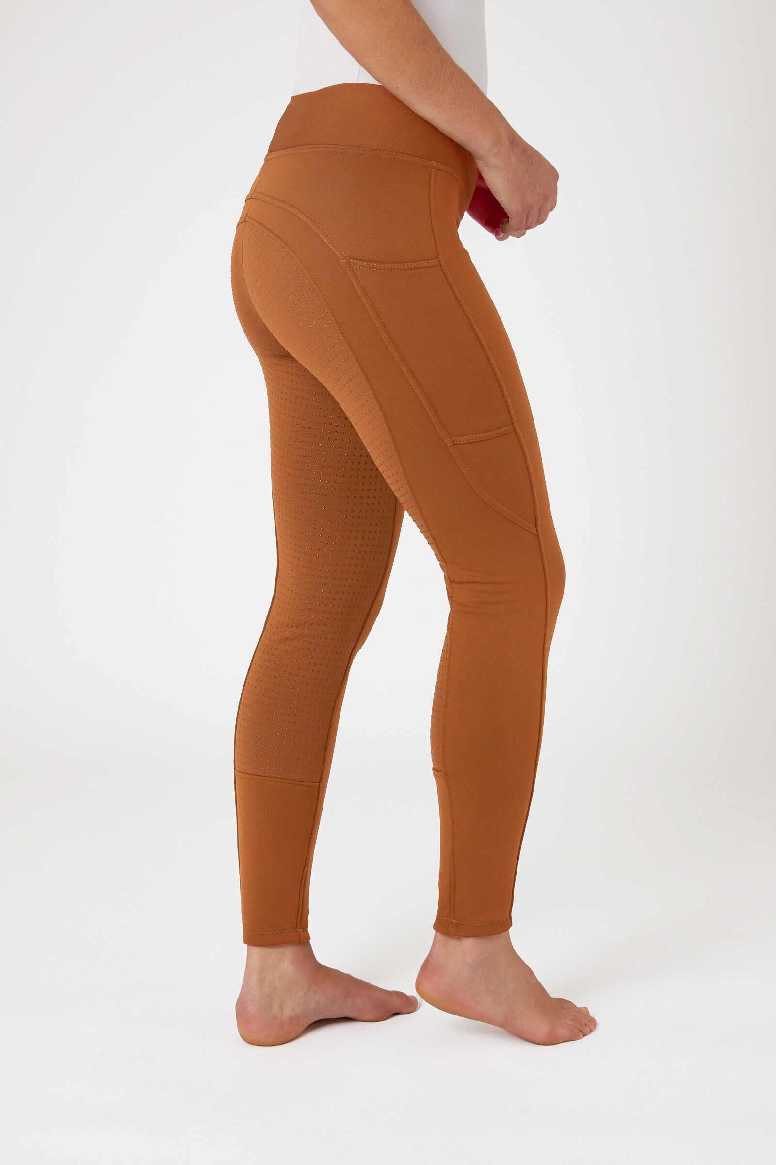 Horze Active Zimowe legginsy damskie z pełnym lejem i kieszenią
