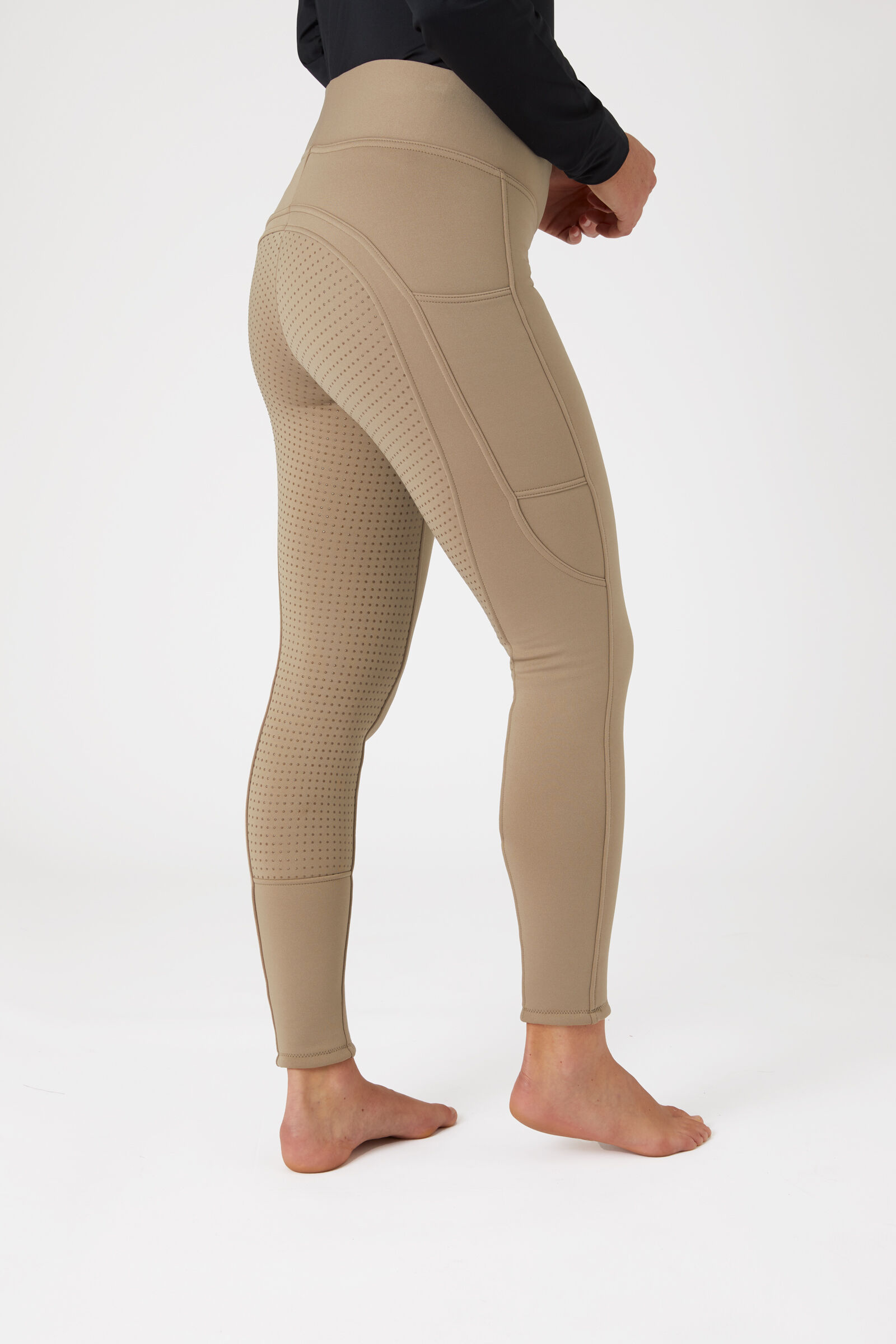 Horze Active Zimowe legginsy damskie z pełnym lejem i kieszenią