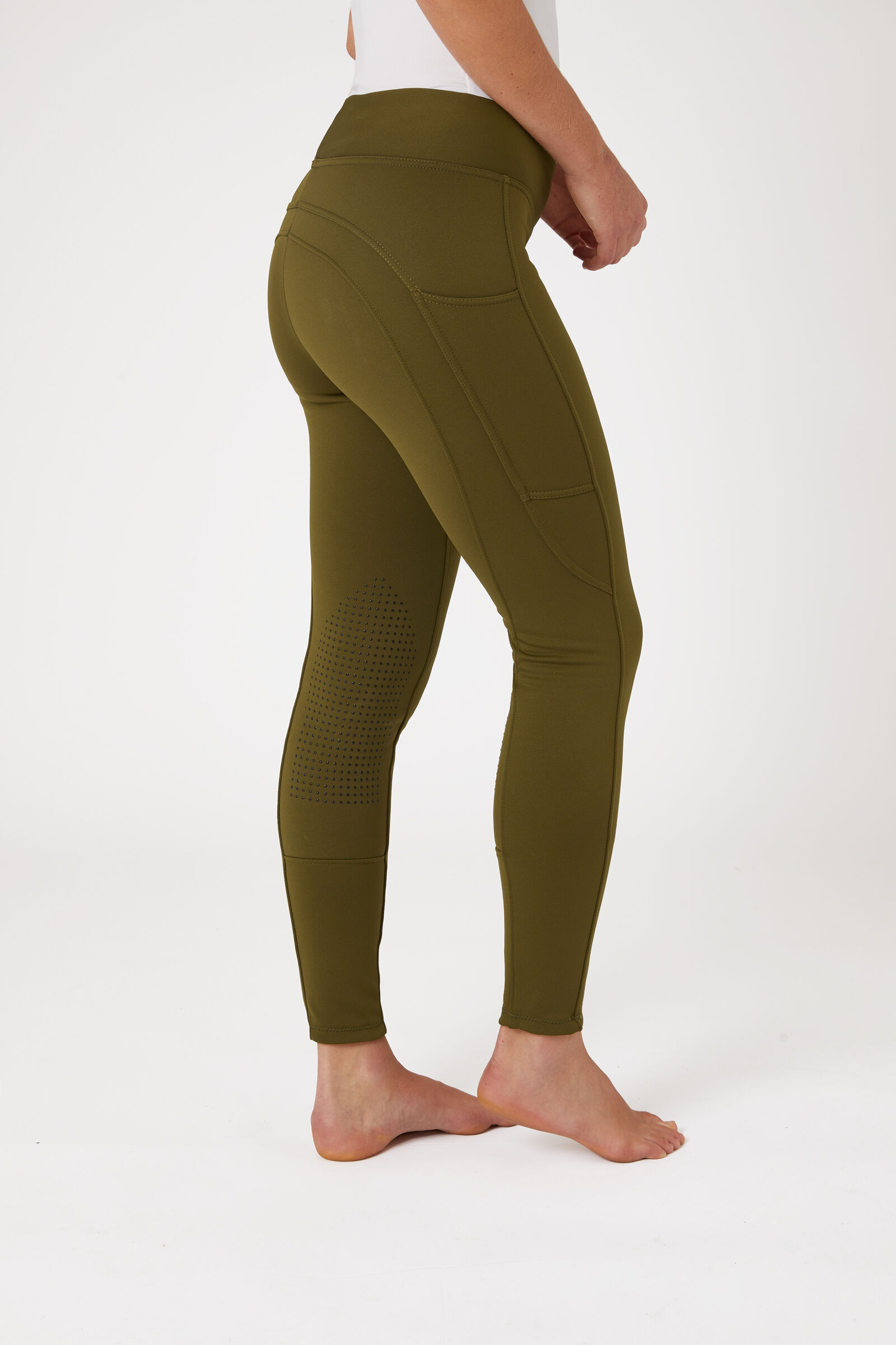 Horze Active Zimowe legginsy damskie z lejem kolanowym i kieszenią