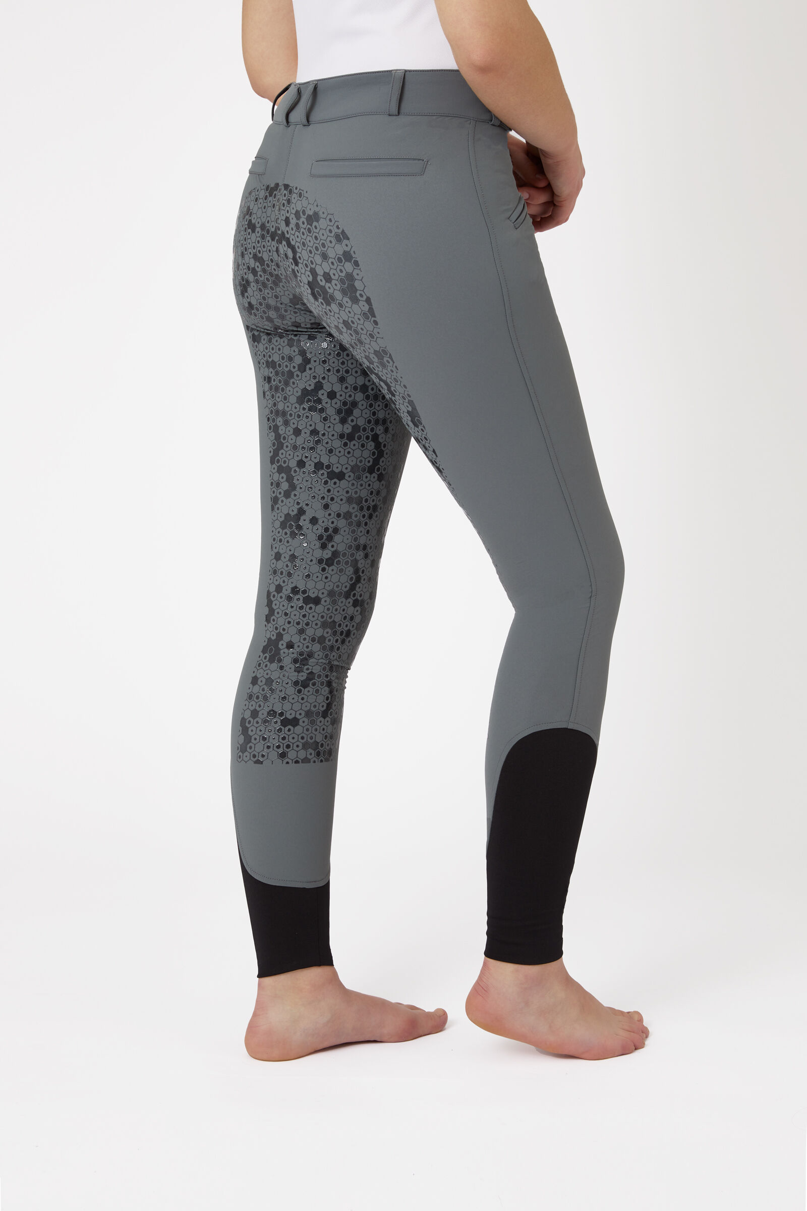 Horze Pantaloni da equitazione a vita alta con full seat in silicone per donna