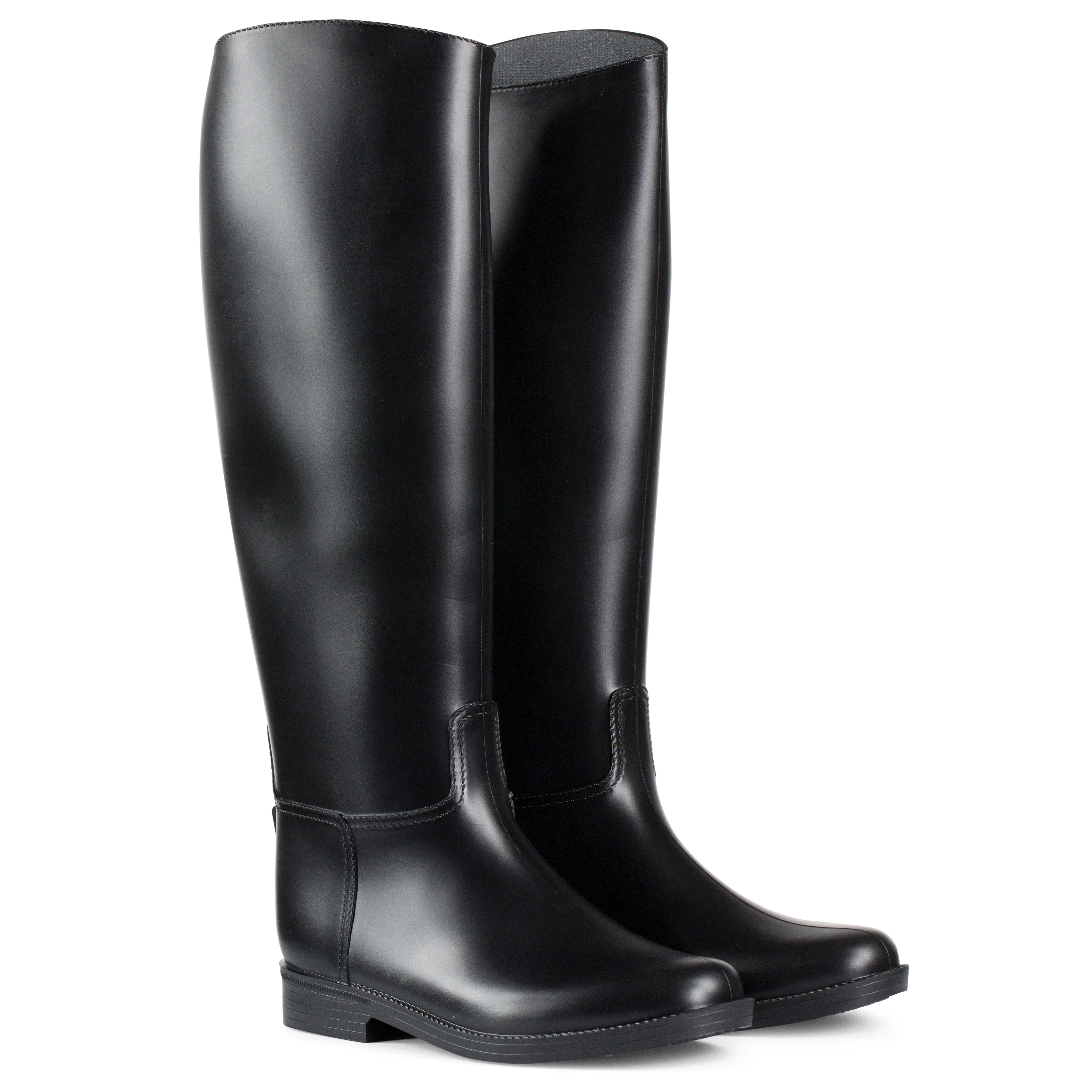Horze Chester Kids Rubber Tall Boots, Black, 28