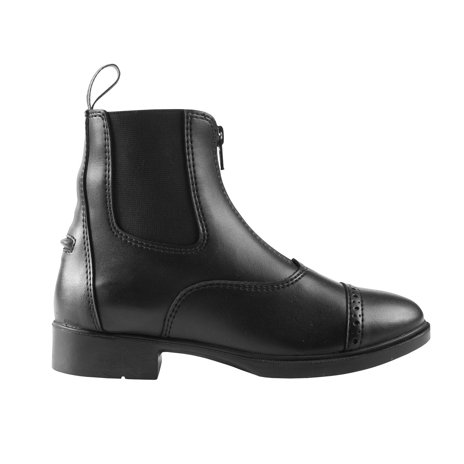 Horze Wexford Gyermek Elöl Cipzáros Jodhpur Cipő, Black, 29