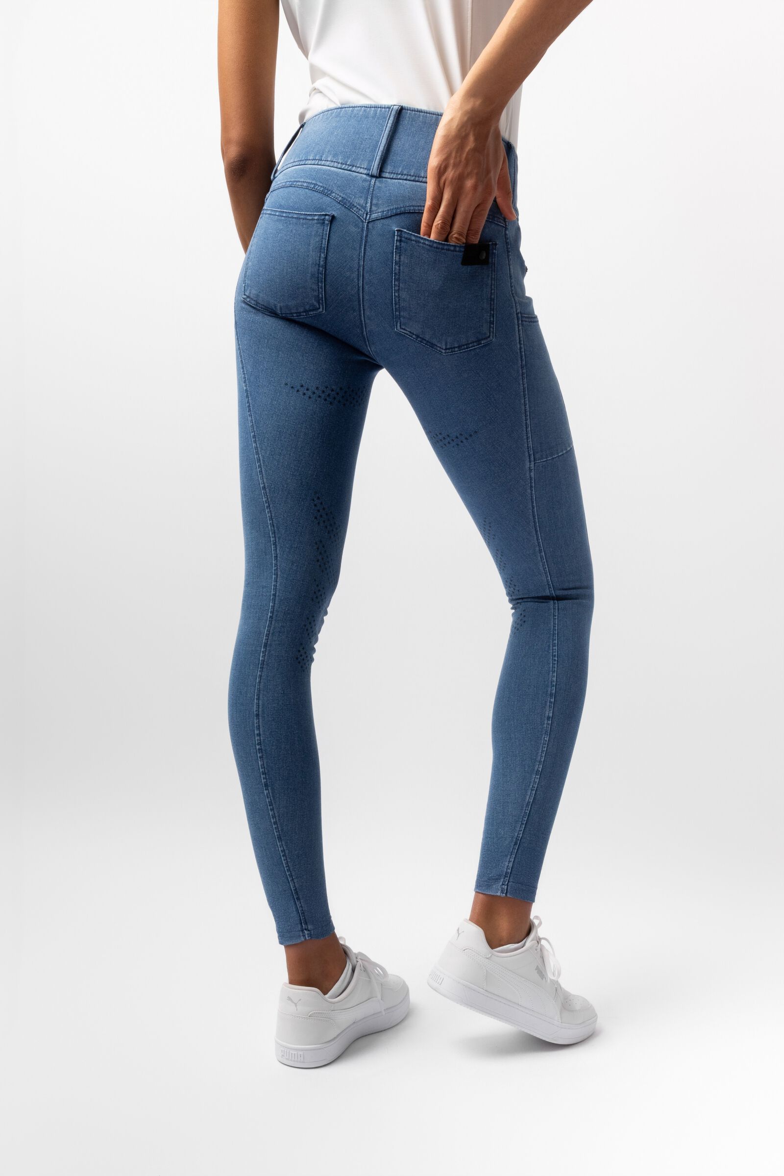 Horze Carolyn dames denim fullseat rijbroek