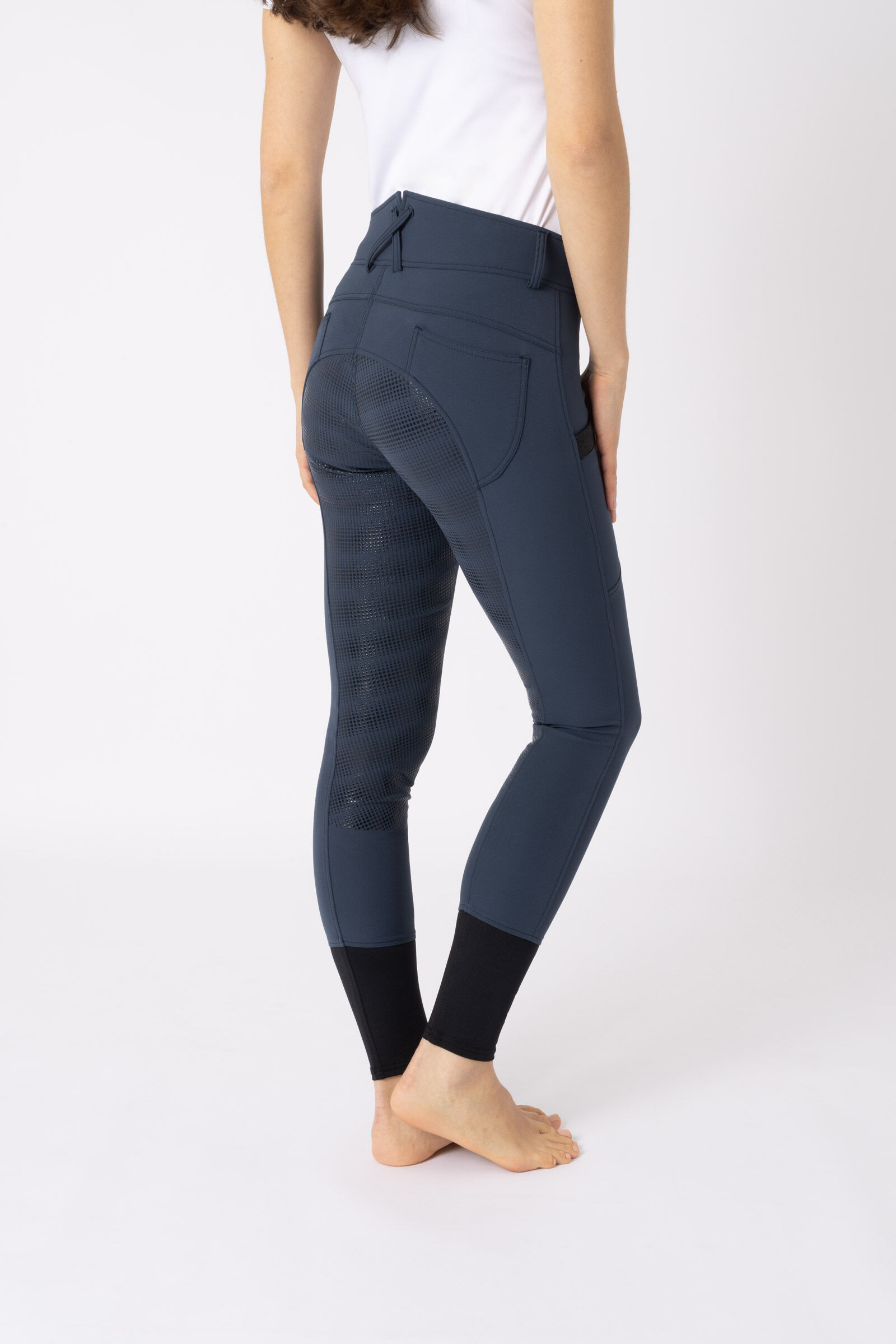 Horze Women's High Waist Silicone Full Seat Breeches with Phone Pocket