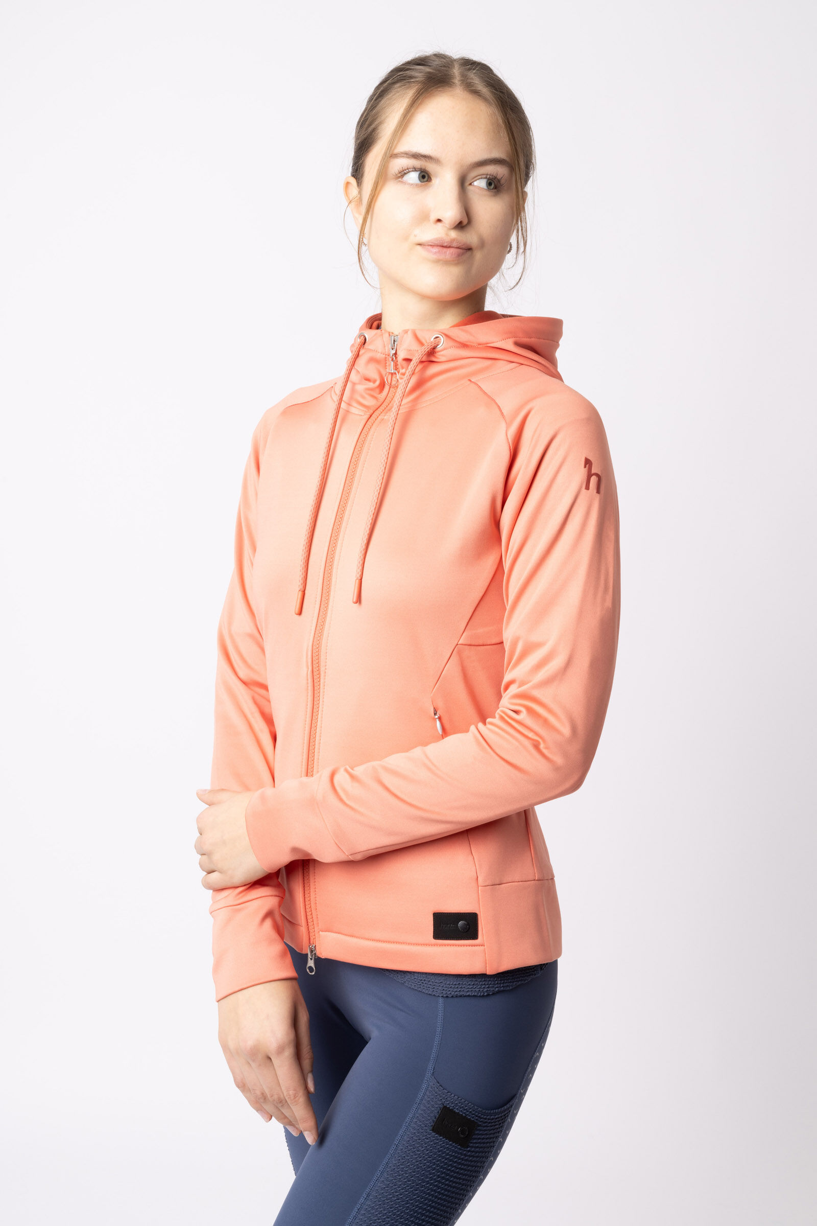 Horze Aida funktionell hoodie i sweatshirtmaterial , damstorlek
