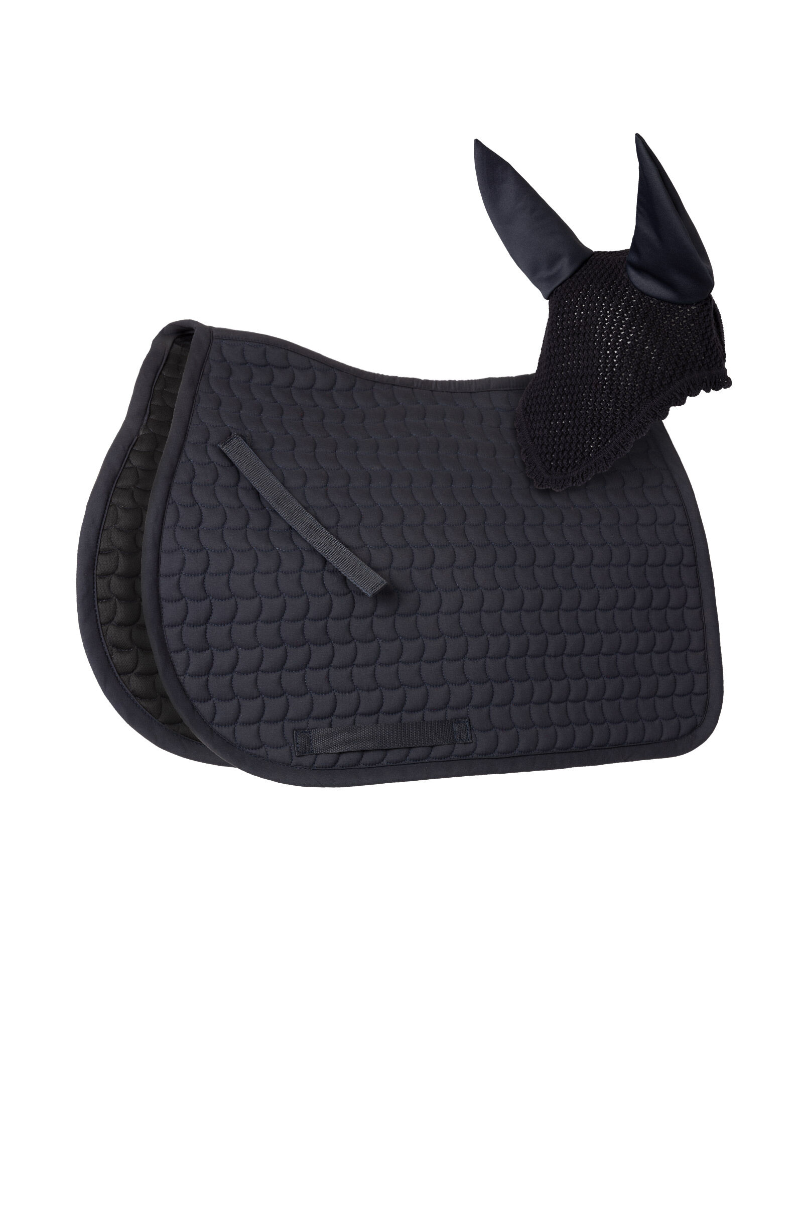 Horze spring zadeldek en oornet set