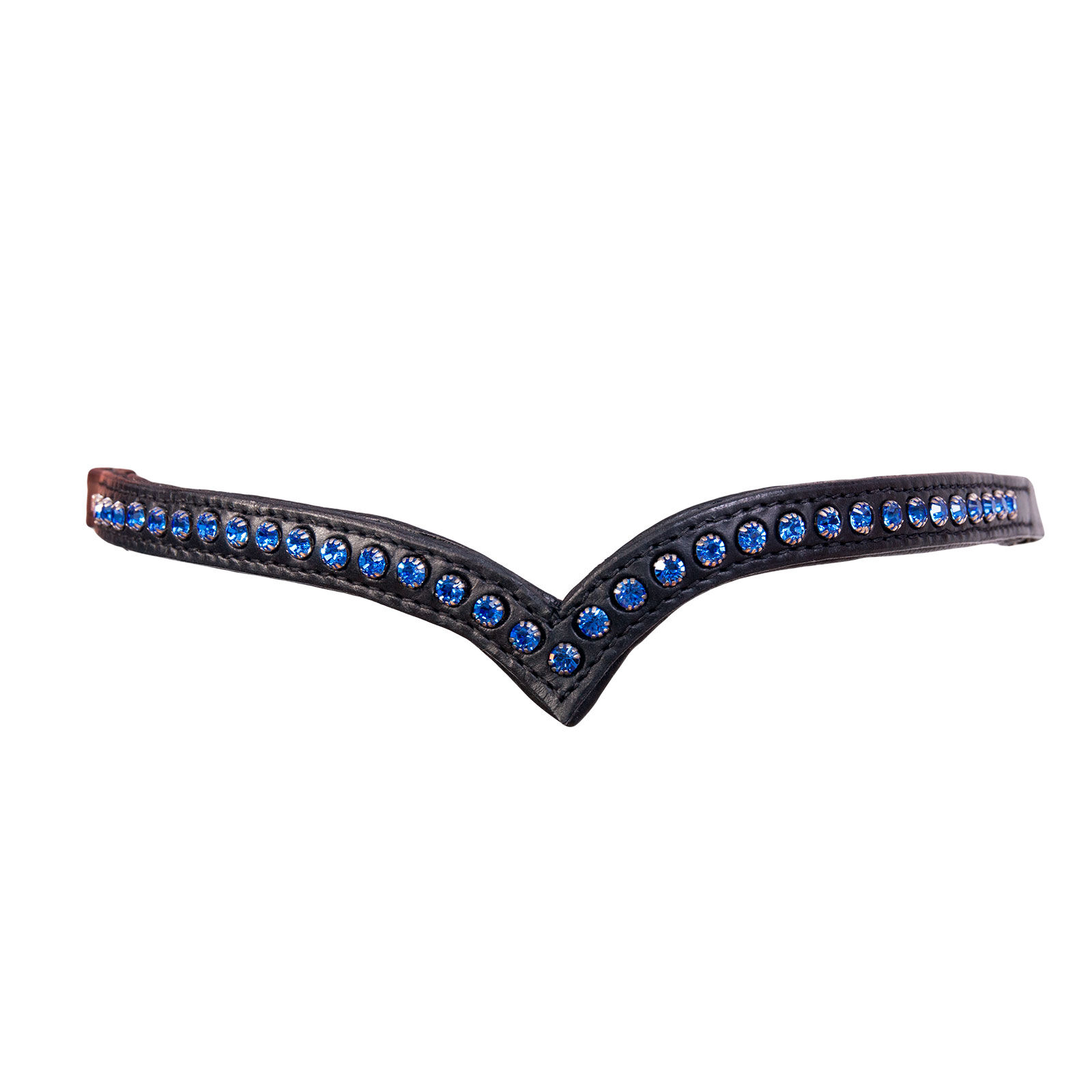 Karlslund Browband 1 row crystals  Black/Blue IH