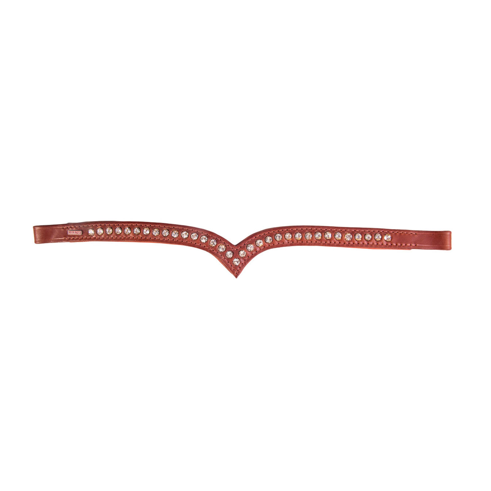 Karlslund Browband 1 row crystals, Brown/White, IH