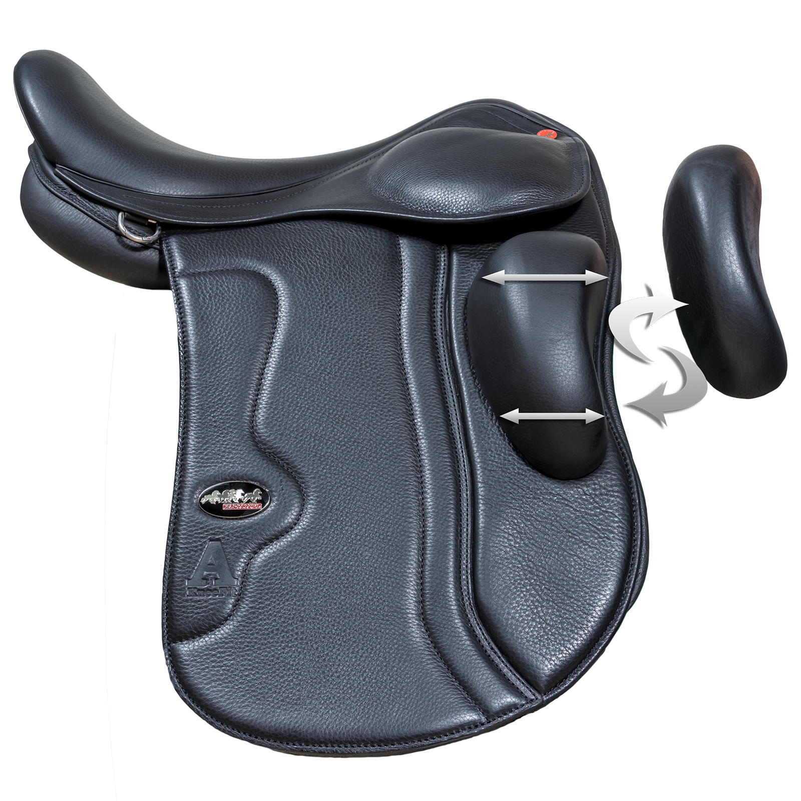 Karlslund A Icelandic Saddle with Flexible Tree, Black/Blue Gullet, 17