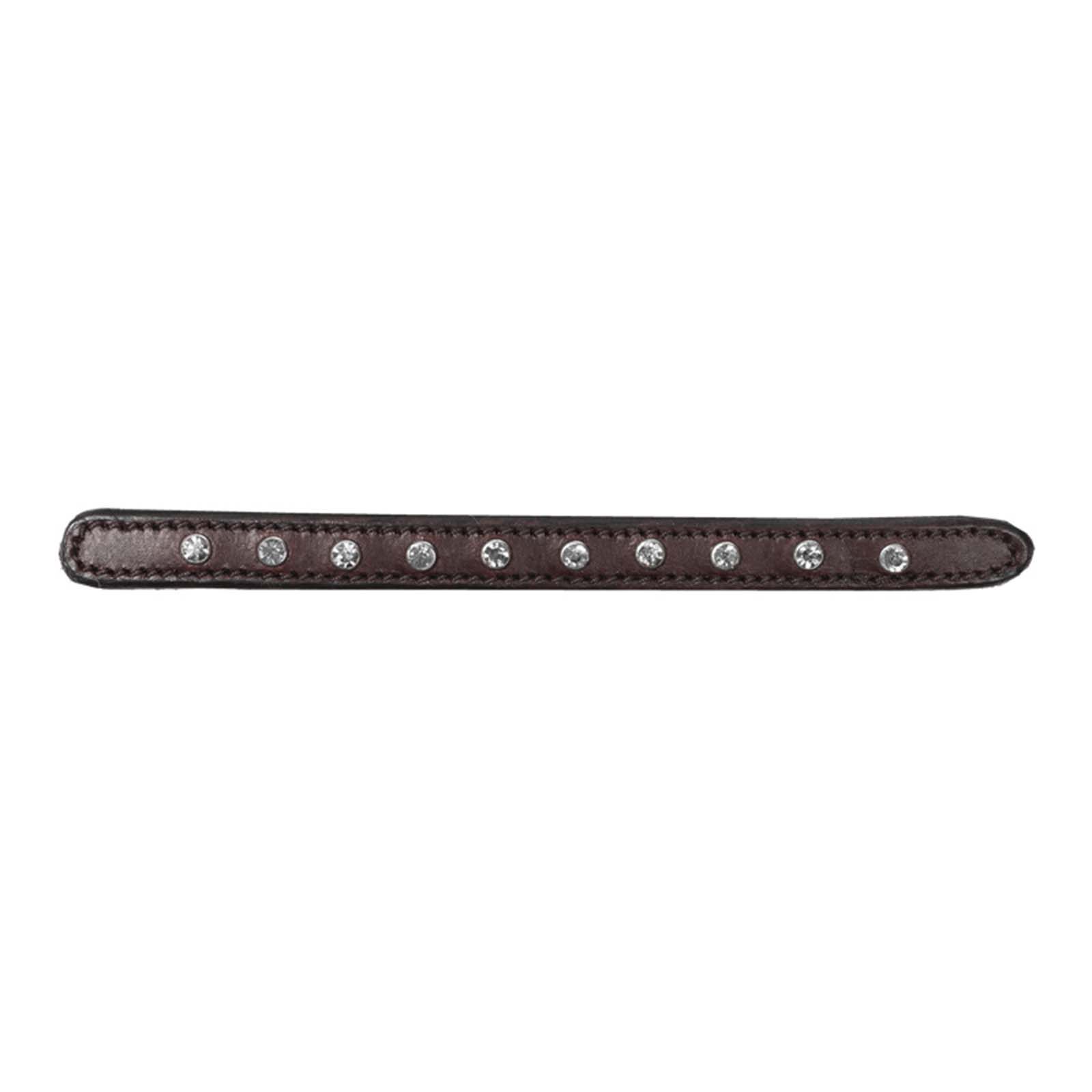 Kavalkade Leyla Deco-Patch for Breastplate, with lacquer and white stones, Brown/White, ONE SIZE