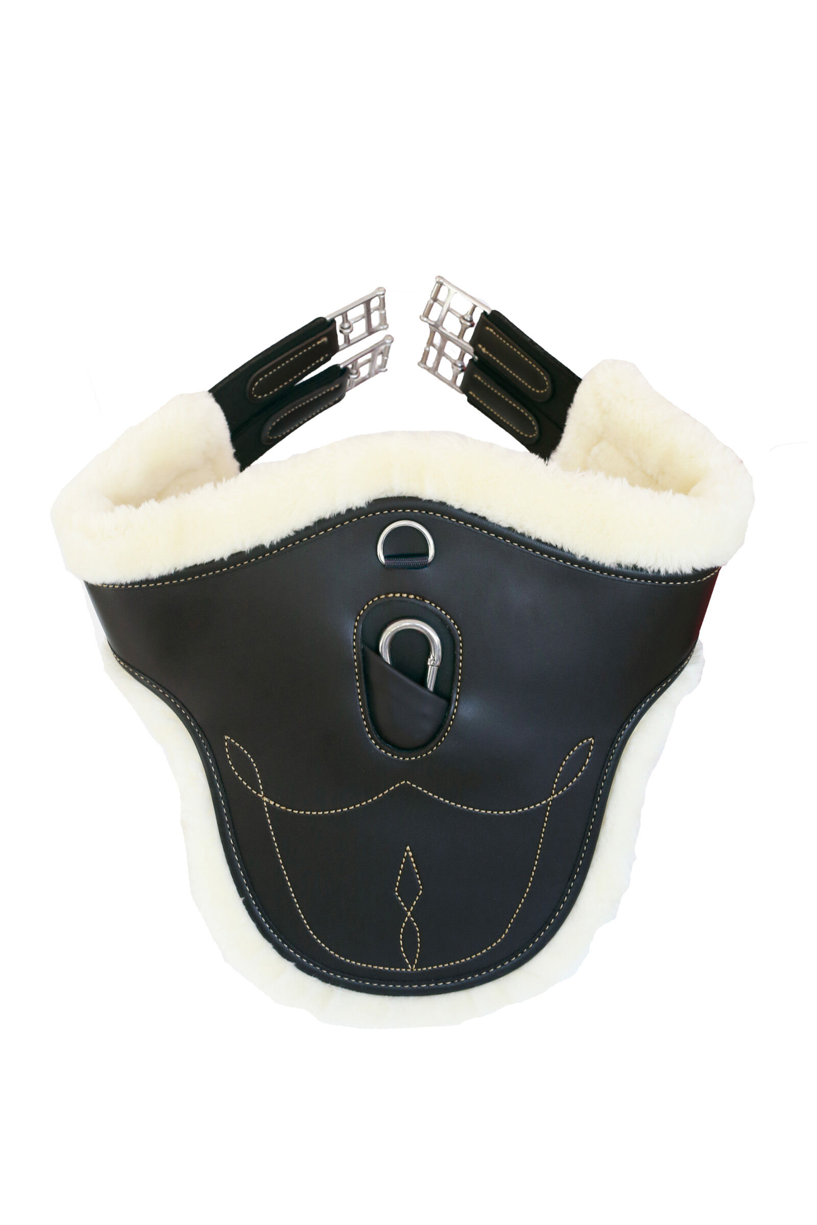 Kentucky Horsewear Lammfell Stollengurt  Black 120