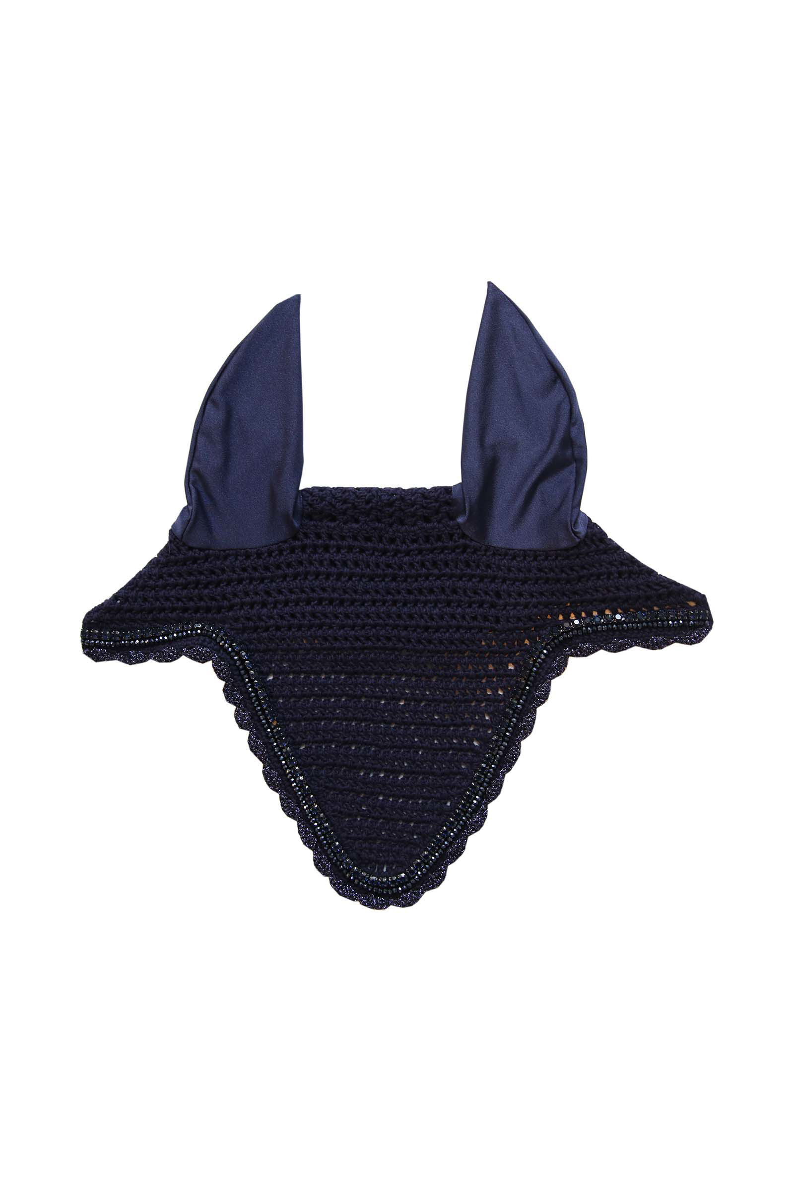 Nauszniki długie, wyciszające, z cyrkoniami i perełkami Kentucky Horsewear Fly Veil Long Stone & Pearl Soundless