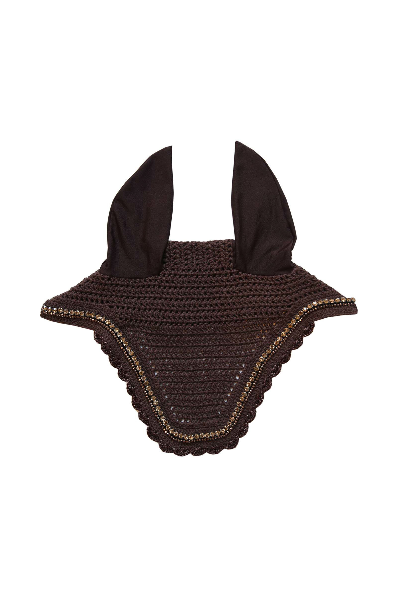 Nauszniki wyciszające, z cyrkoniami i perełkami Kentucky Horsewear Fly Veil Stone & Pearl Soundless