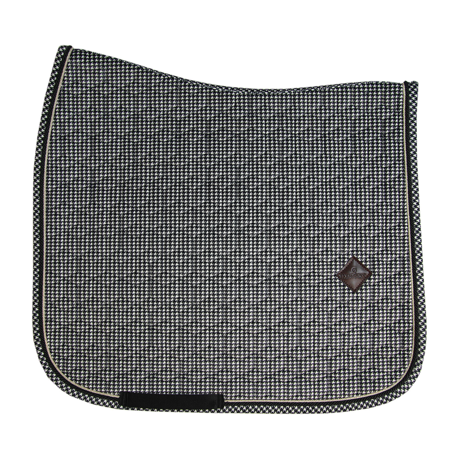 Kentucky Horsewear Saddle Pad Pied-de-poule Dressage, Black, F