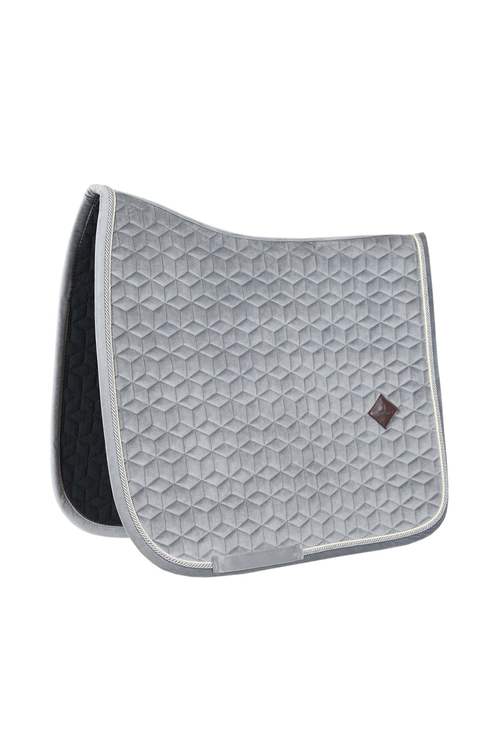 Kentucky Horsewear Basic Velvet Dressage Saddle Pad, Grey, F