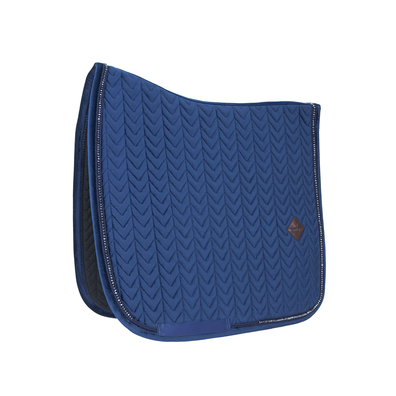 Kentucky Horsewear Tapis de selle Velvet Pearls, DB/AB, F