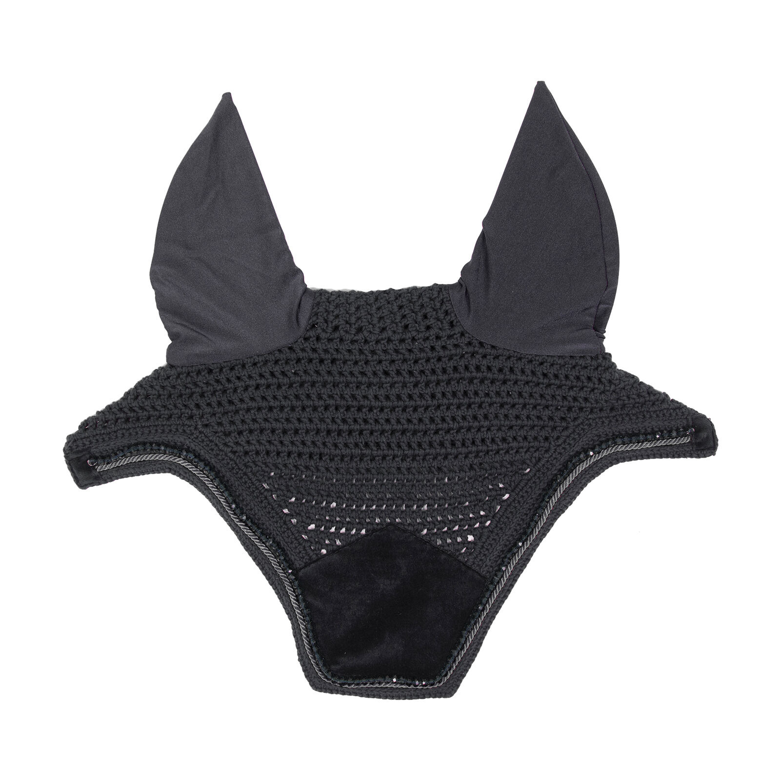 Kentucky Horsewear Wellington Velvet Pearls Fly Veil, Black, F