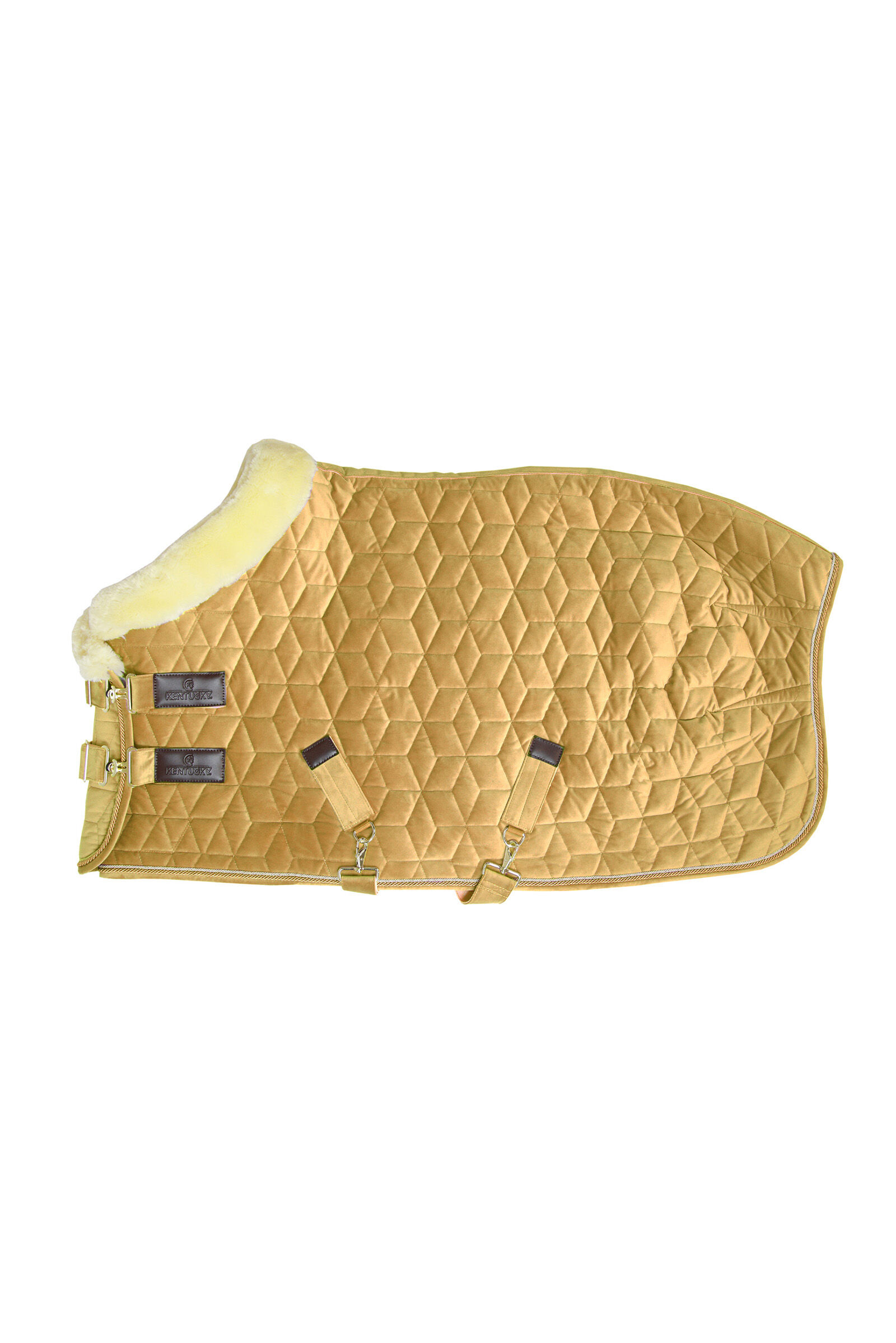 Kentucky Horsewear Couverture de présentation Velvet poney, 160g, Mustard Gold, 80